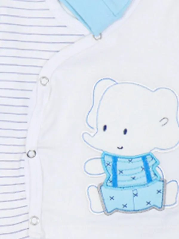 AJ Newborn Baba Suit 0Mth - 3Mth Baby Elephant Light Blue