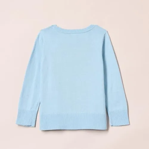 Amazon Essentials Disney | Marvel | Star Wars | Frozen | Princess Girls' Long Sleeve Knitted Pullover Crew Sweaters (Previously Spotted Zebra), Princess Cinderella, X-Small