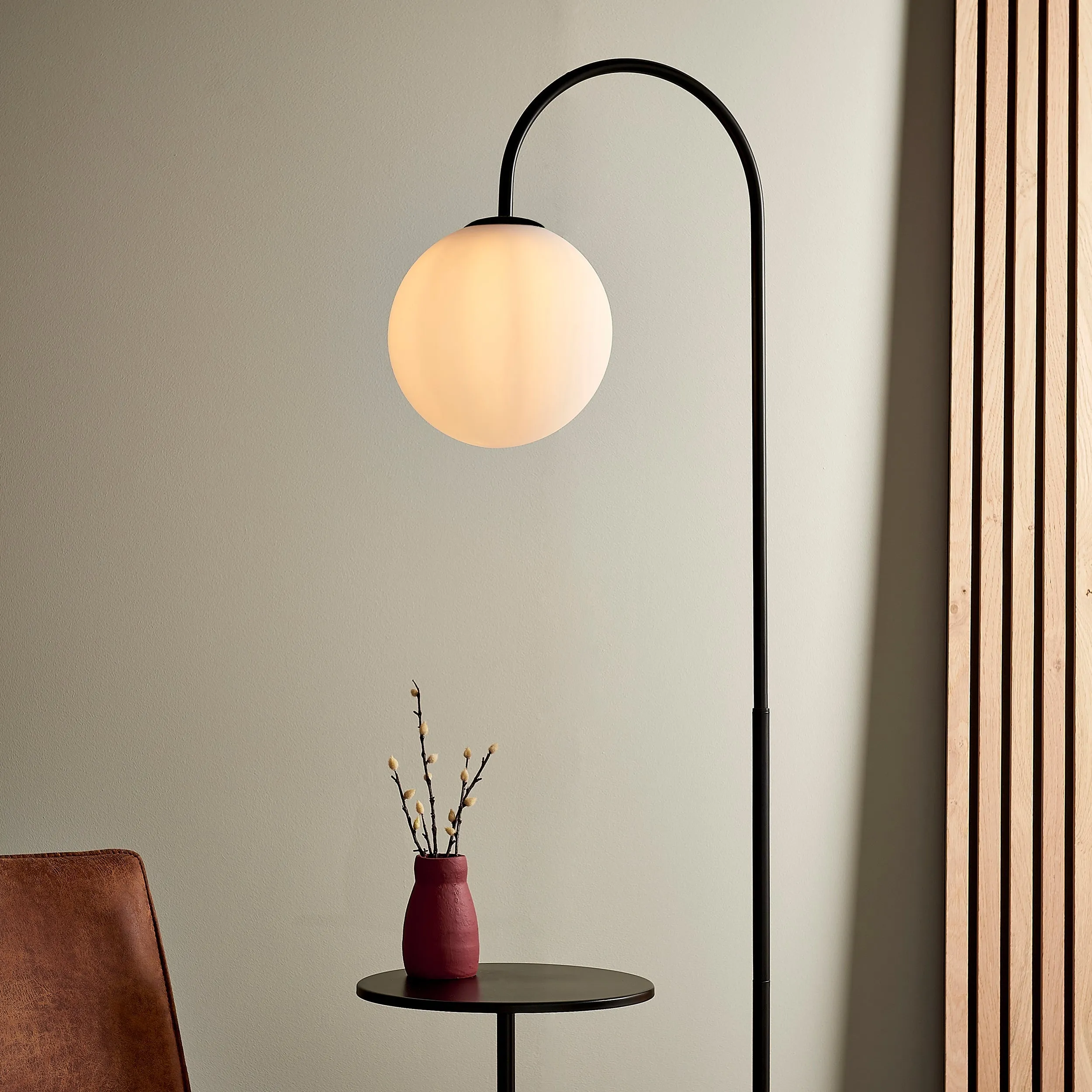 Amos Fusion Floor Lamp Satin Black