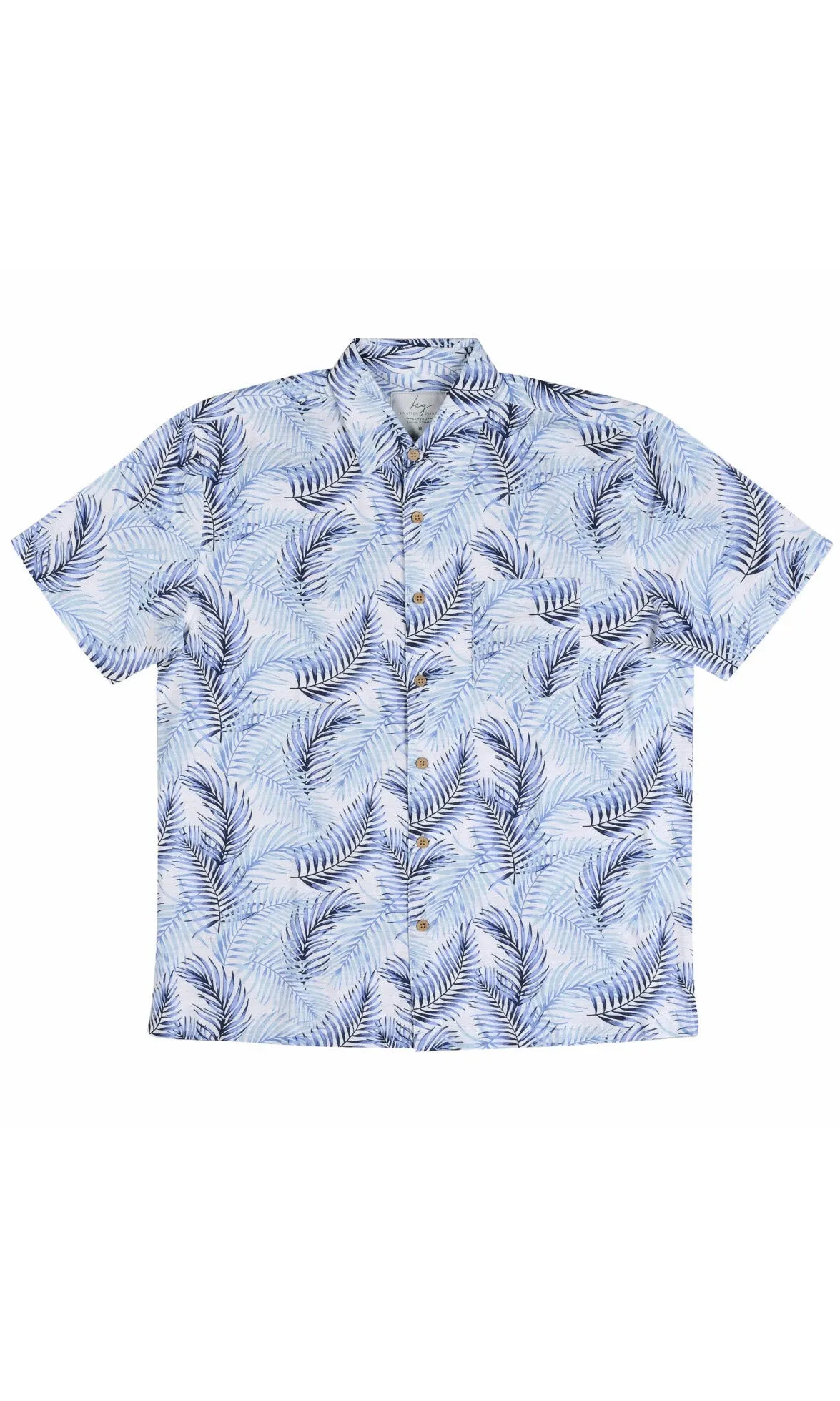 Bamboo Men's Shirt Blue Fern