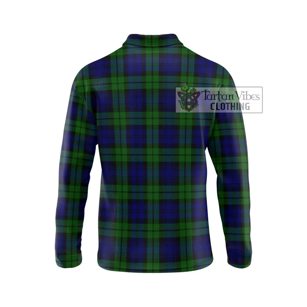 Bannatyne Tartan Long Sleeve Polo Shirt with Family Crest DNA In Me Style