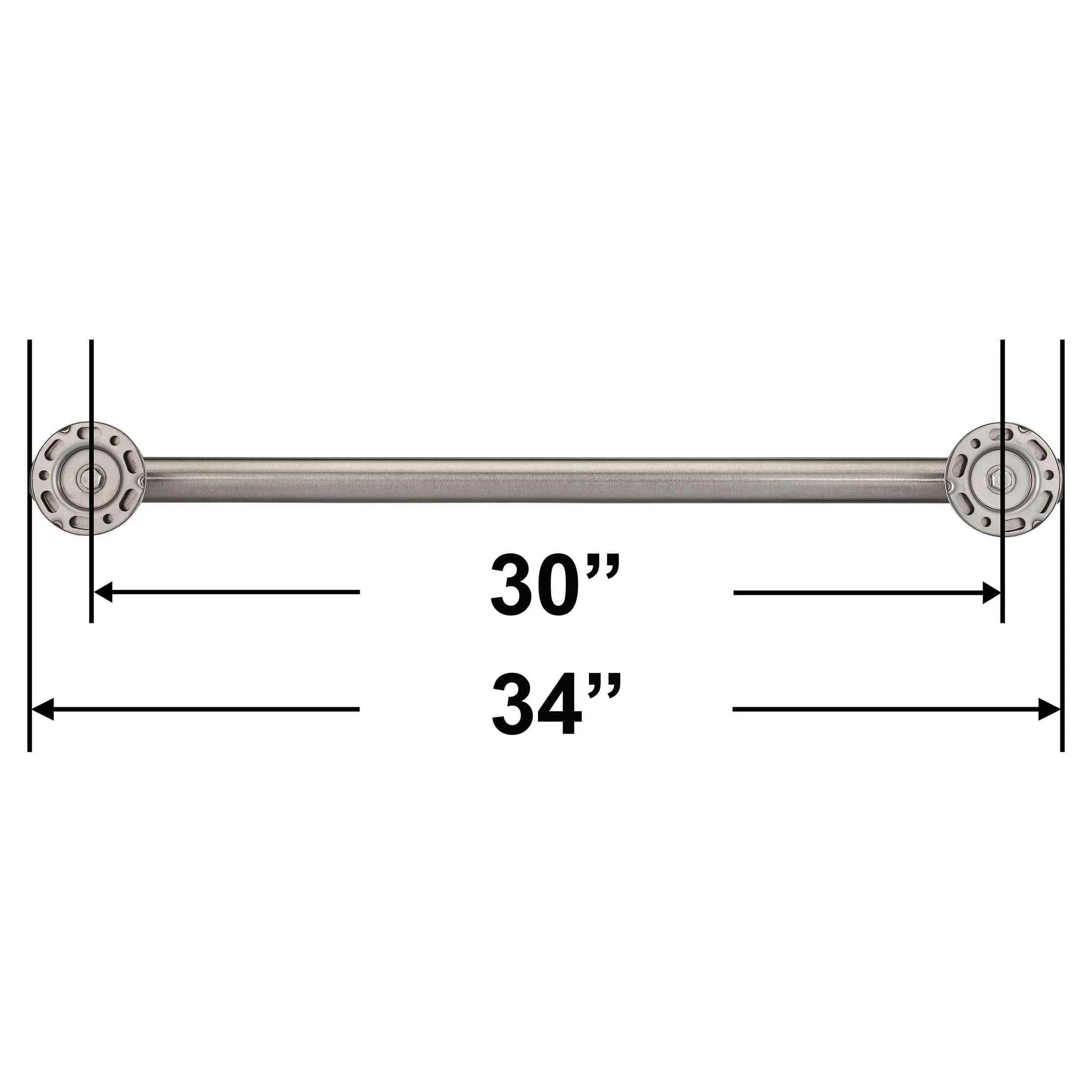 Bathroom Grab Bar, Contemporary, Round Escutcheon, 30 In. X 1 1/4 In.