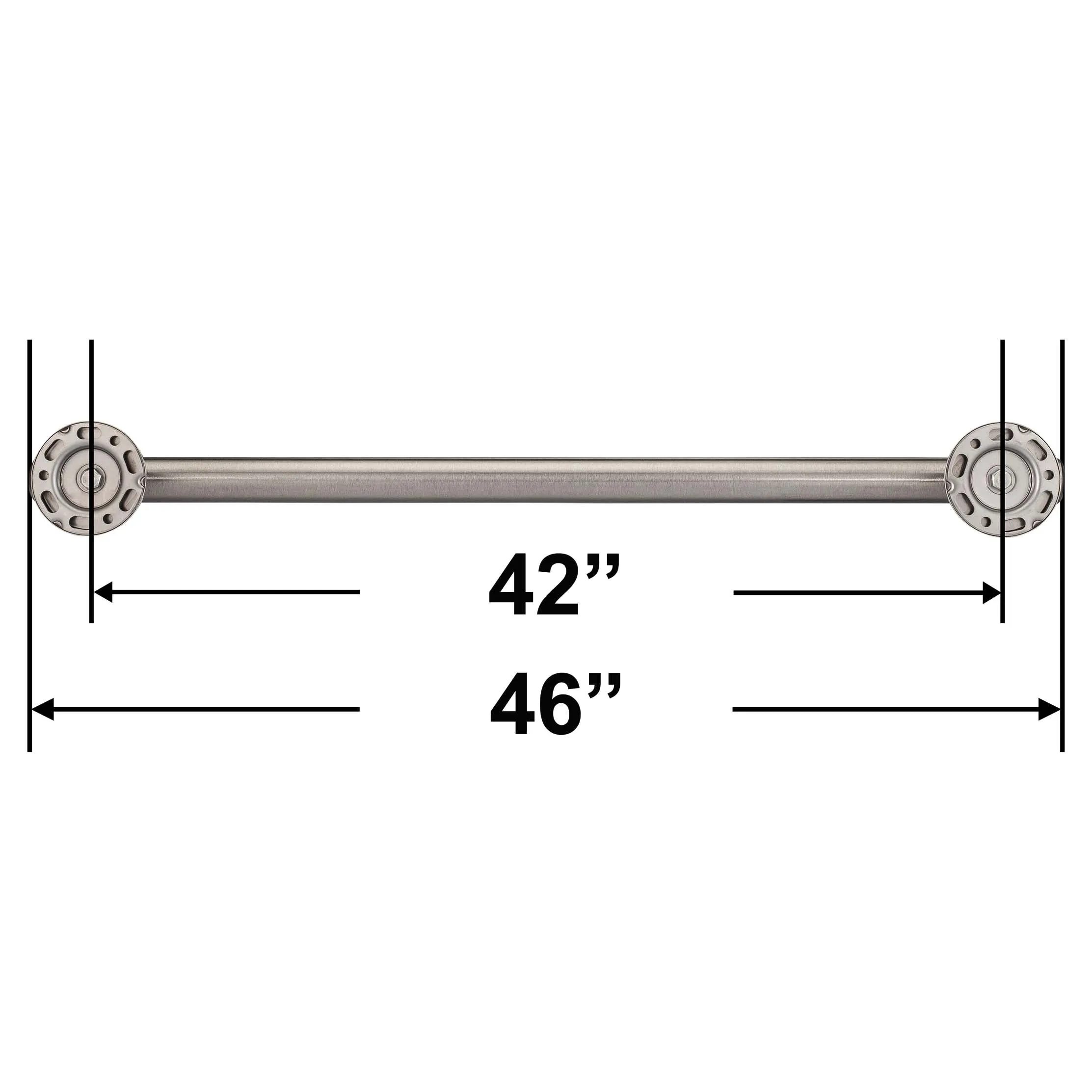 Bathroom Grab Bar, Contemporary, Round Escutcheon, 42 In. X 1 1/4 In.