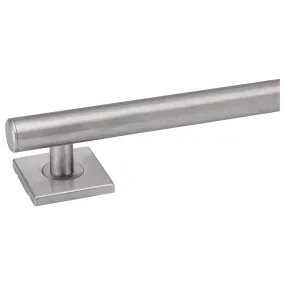 Bathroom Grab Bar, Contemporary, Square Escutcheon, 12 In. X 1 1/4 In.