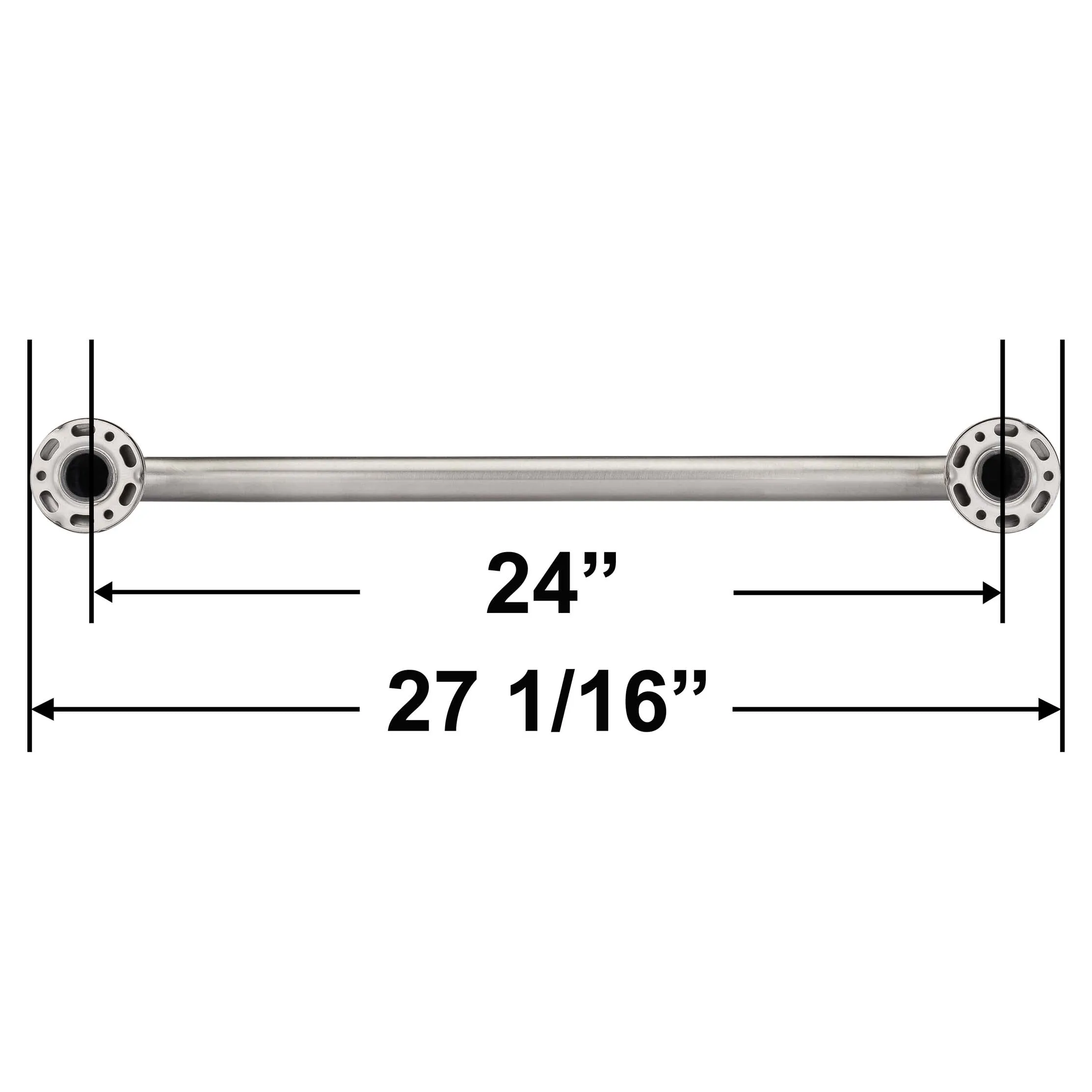 Bathroom Grab Bar, Decorative, Dome Escutcheon, 24 In. X 1 1/4 In.