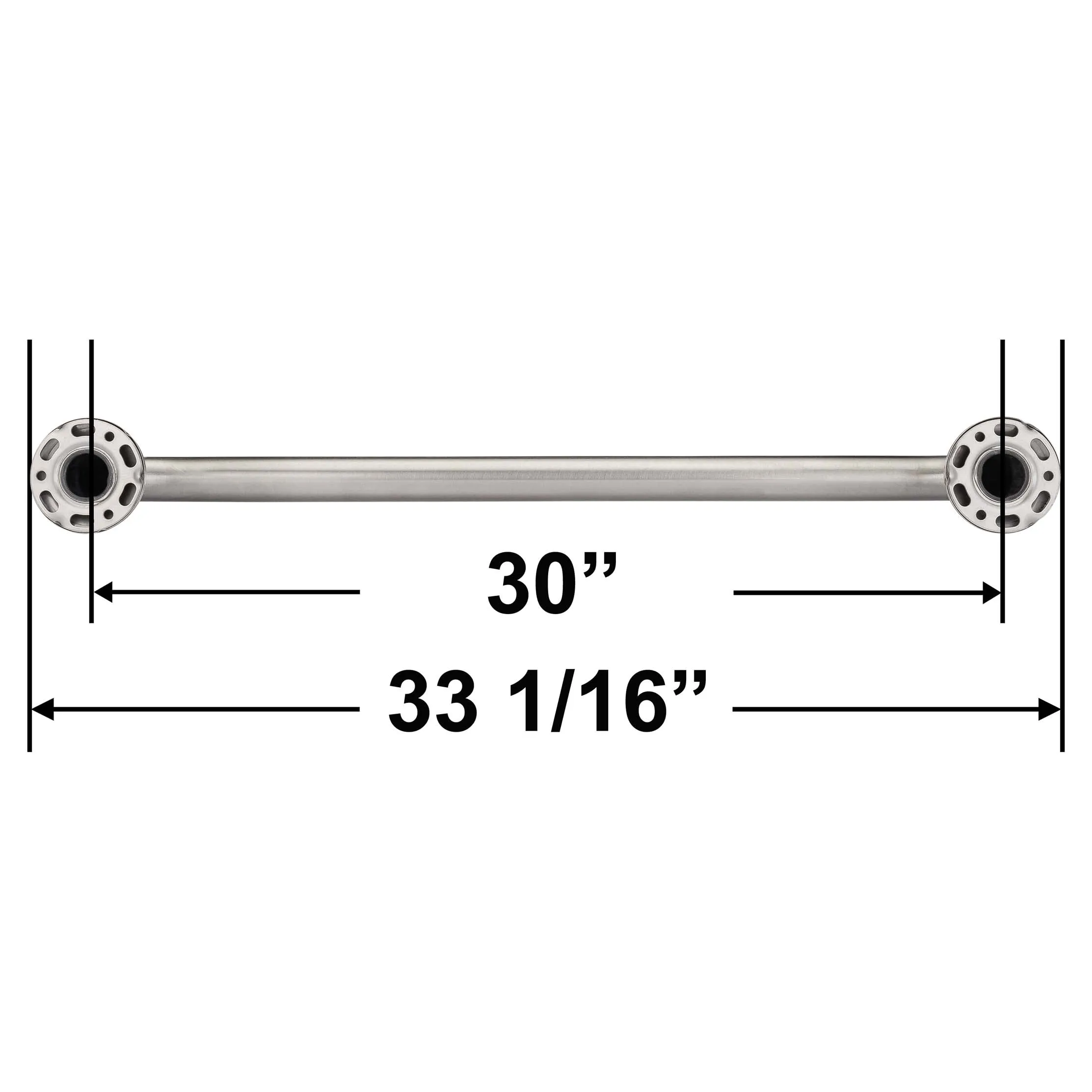 Bathroom Grab Bar, Decorative, Dome Escutcheon, 30 In. X 1 1/4 In.
