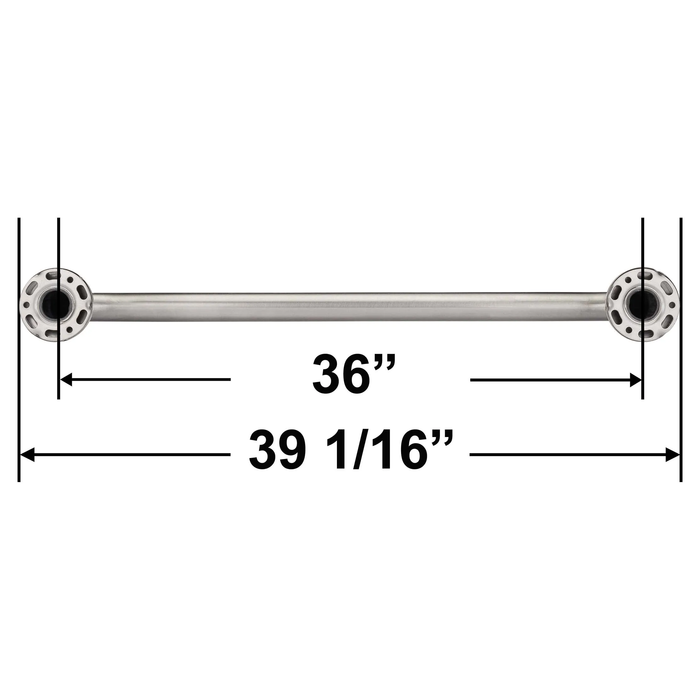 Bathroom Grab Bar, Decorative, Dome Escutcheon, 36 In. X 1 1/4 In.