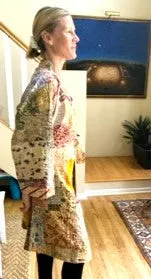 Beautiful Handmade KHAMBADIYA Kantha Short Silk Jacket