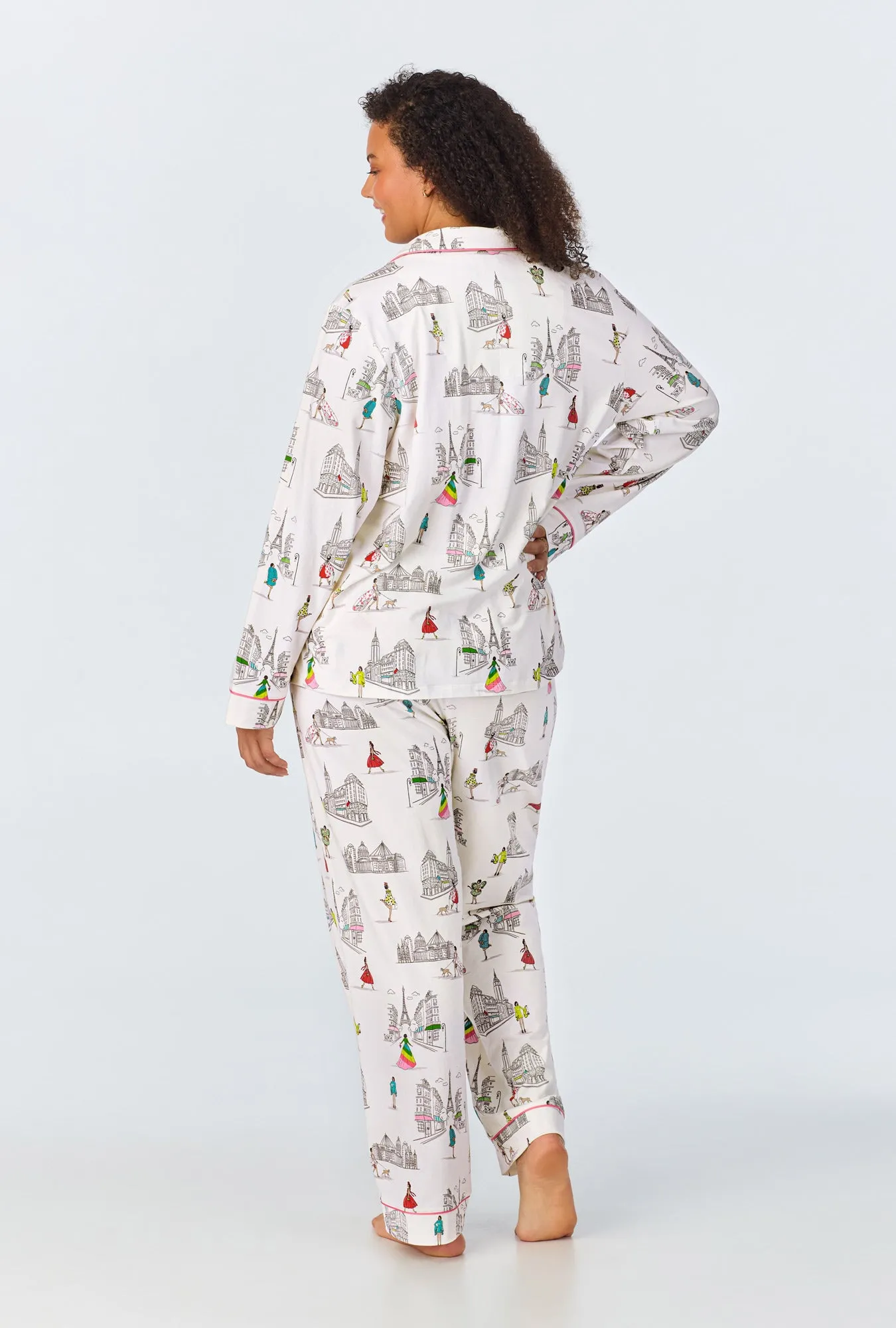 Bedhead x Bronwyn Newport Travel In Style Long Sleeve Classic Stretch Jersey PJ Set