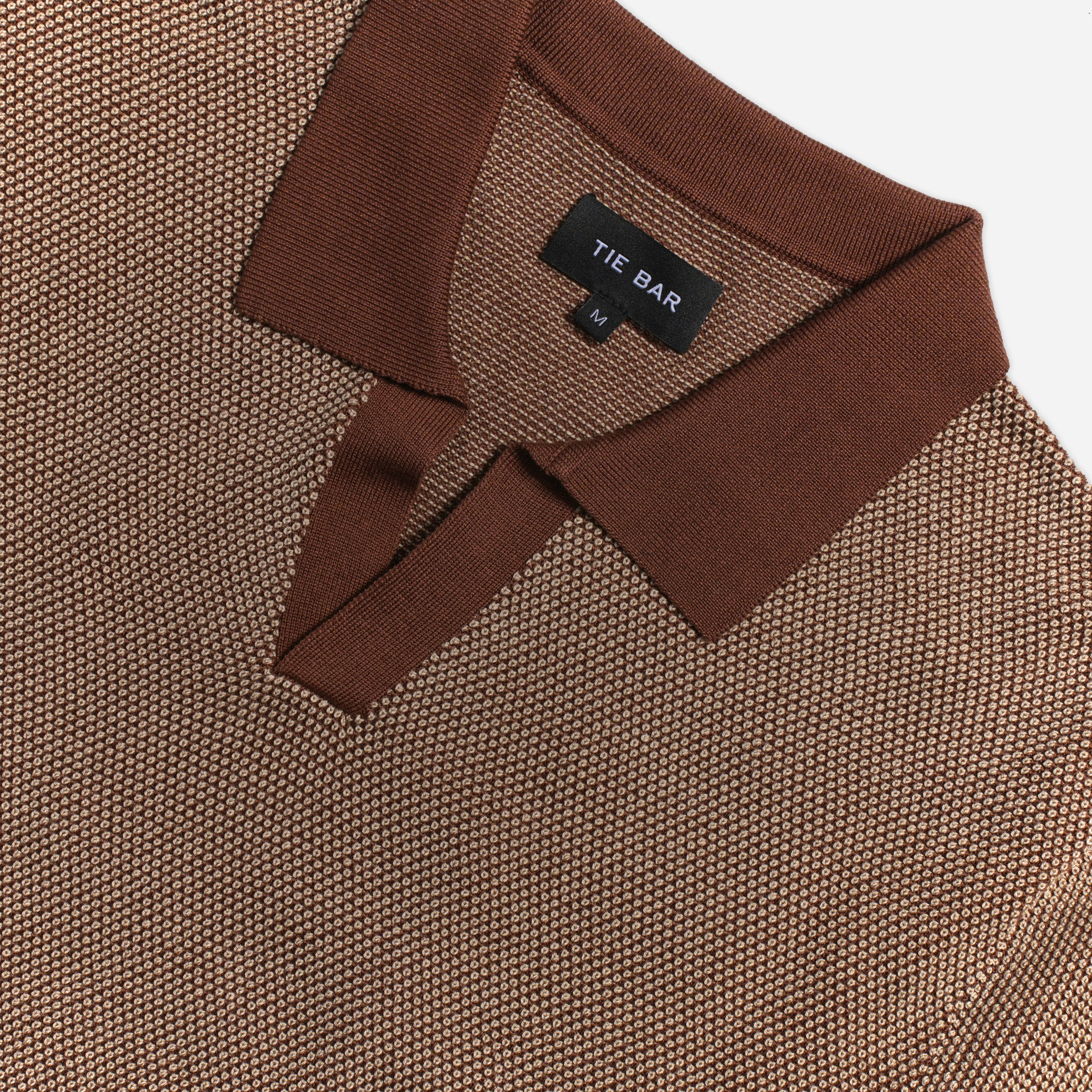 Birdseye Sweater Latte Polo