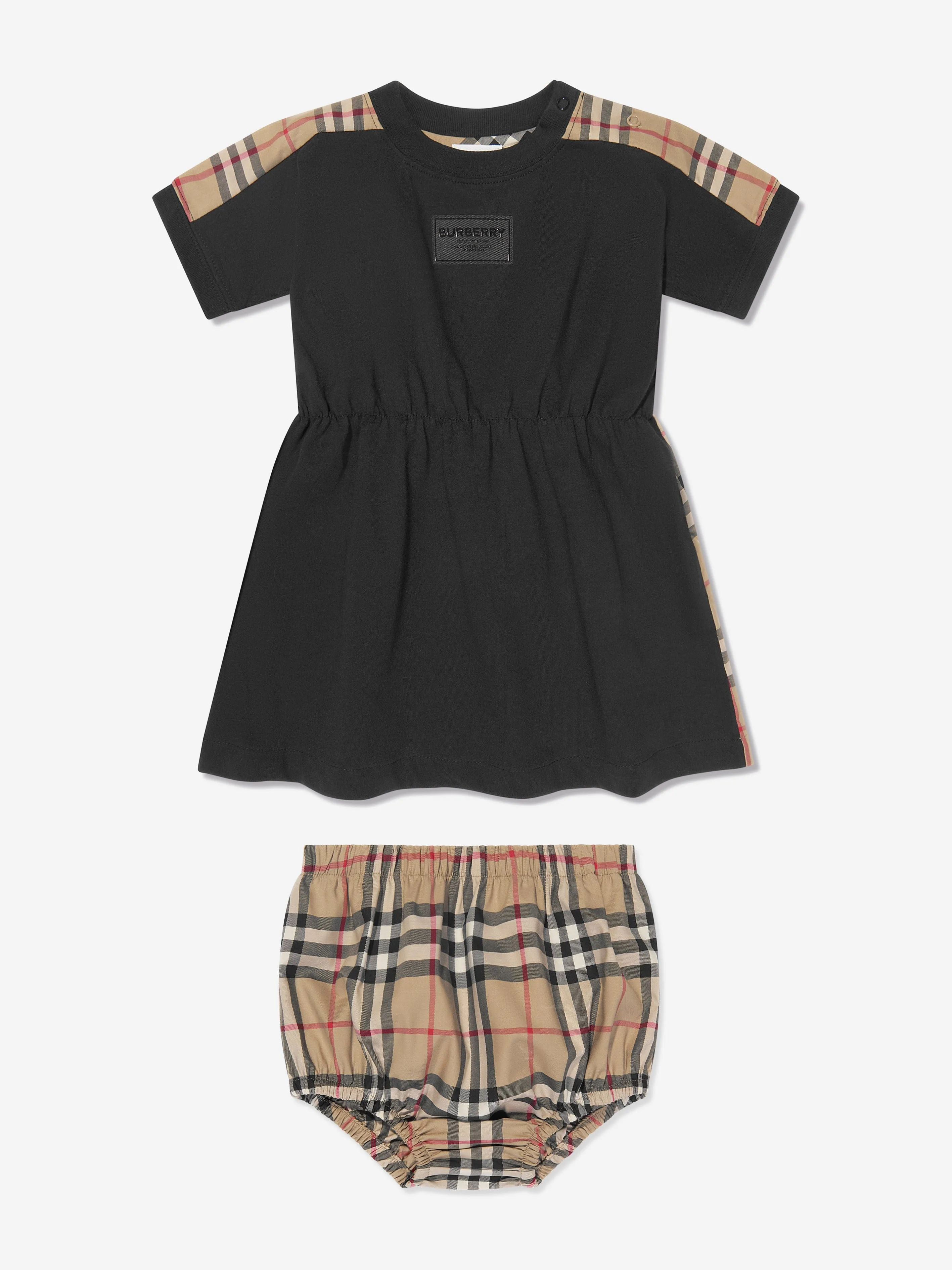 Burberry Baby Girls Lenore Dress With Bloomers in Black