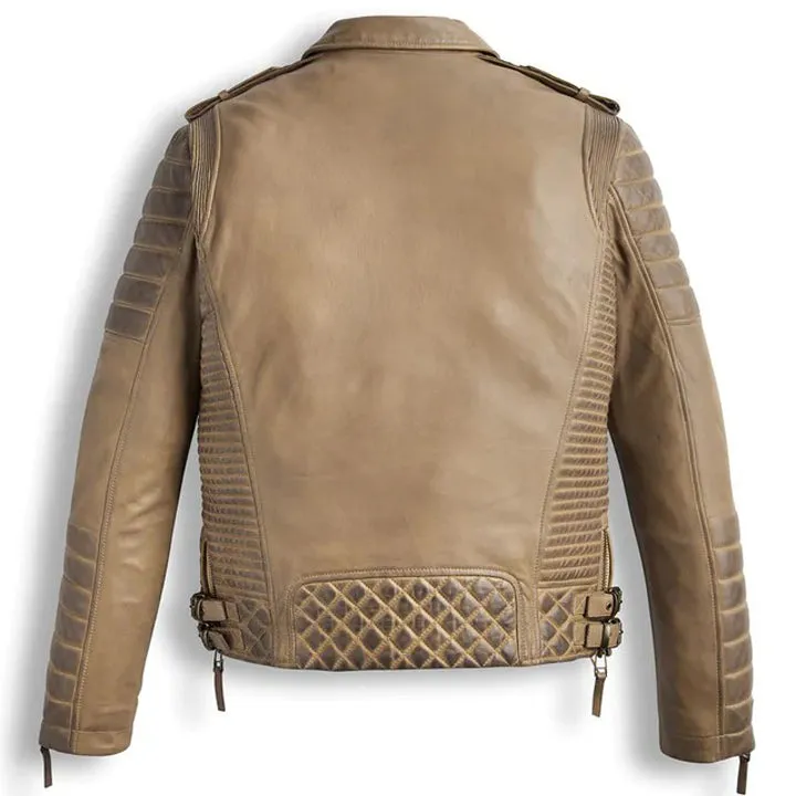 Classic Brown Waxed Motorcycle Jacket