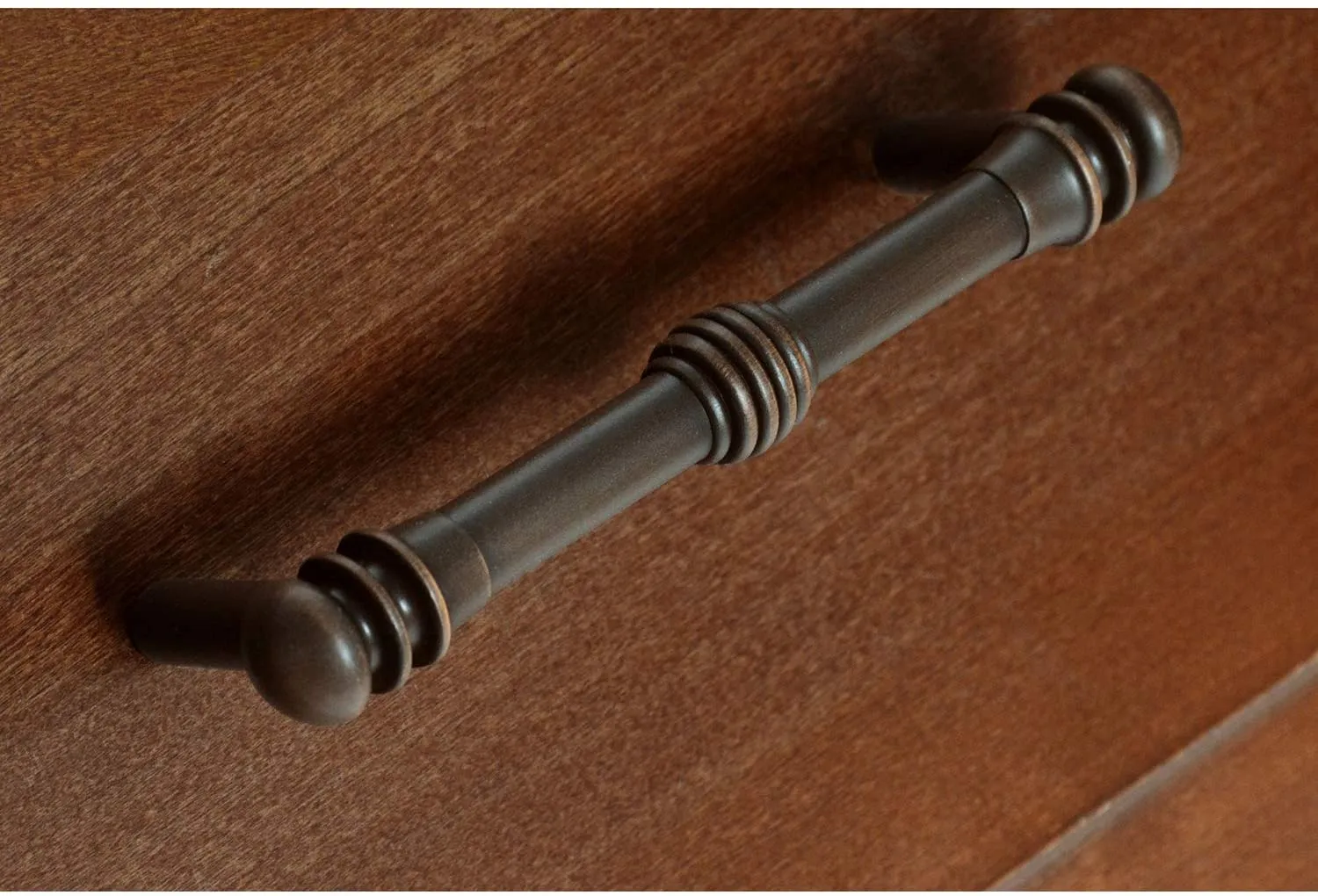 Continental Hardware #RL061060-3-3/4 in. (96mm) Center-to-Center Laurel Bar Cabinet Pull - Satin Copper