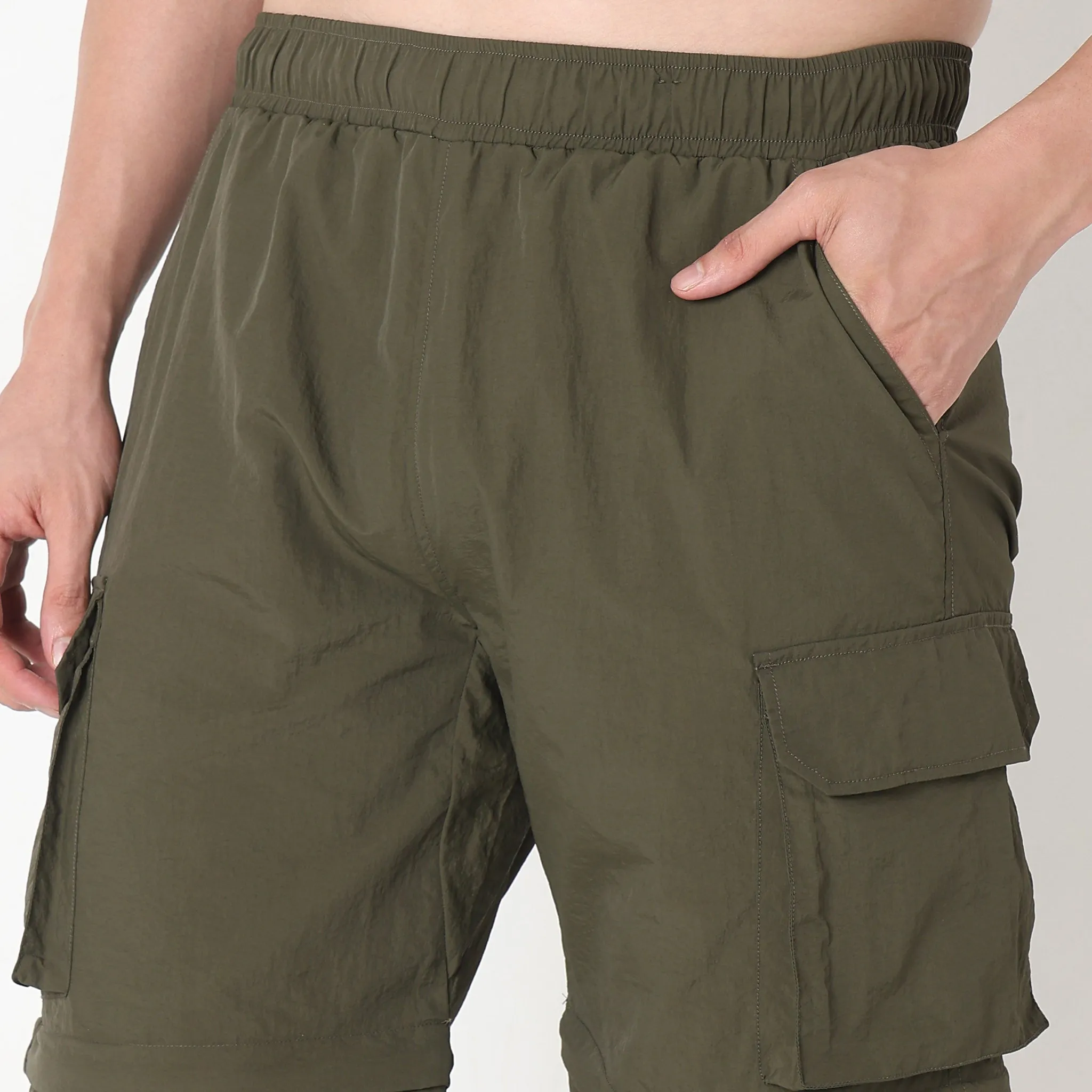 Detachable Zipper Oversize Camper Pants
