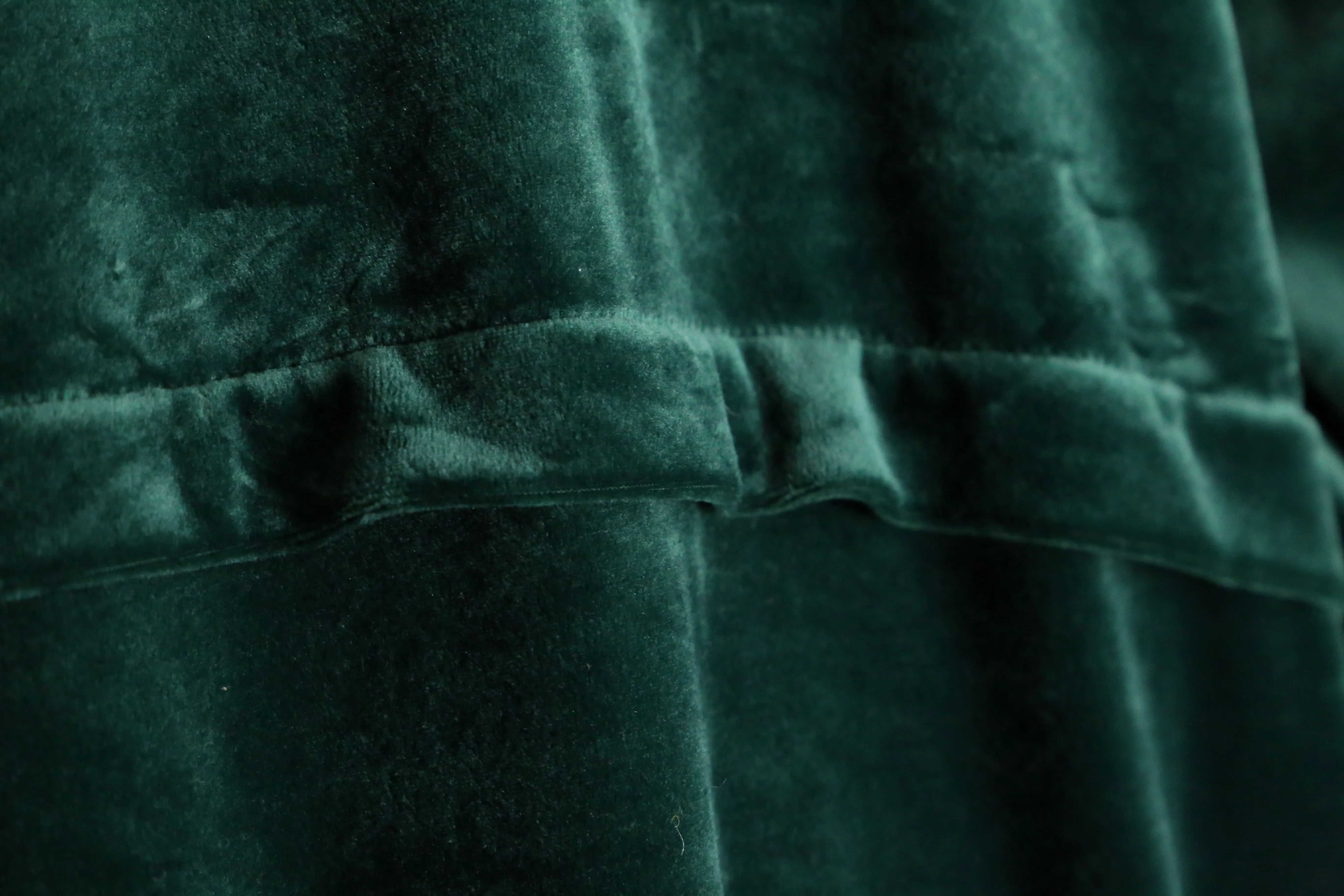 green loose velour track jacket
