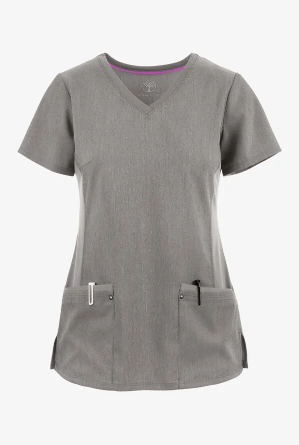 HH Purple Label Women's Juliet V-Neck Yoga Scrub Top 2245