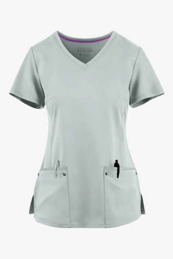 HH Purple Label Women's Juliet V-Neck Yoga Scrub Top 2245
