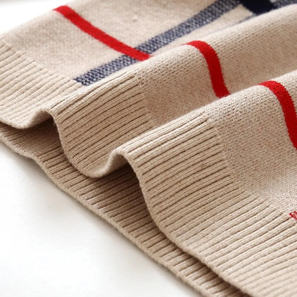 Kids Boy Lapel Strip Pattern Polo Sweater Boy Boutique Clothing Wholesale