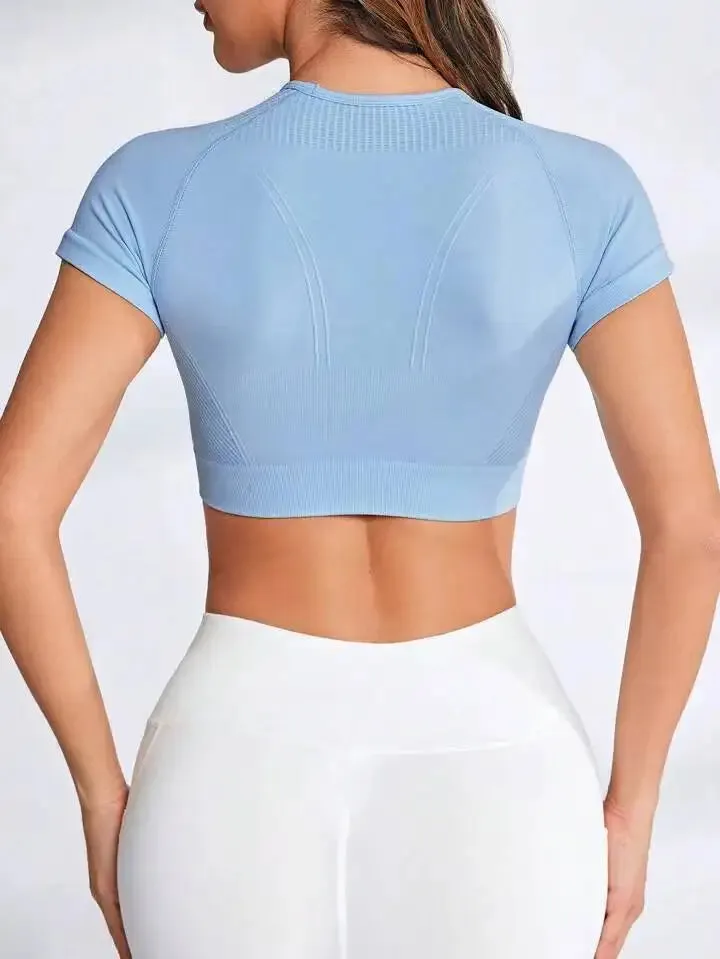 Ladies Sportswear Short-Sleeved Sports T-Shirt Yoga Sports Top Women Yoga Tops Running Fitness Sport T-shirt Clothes