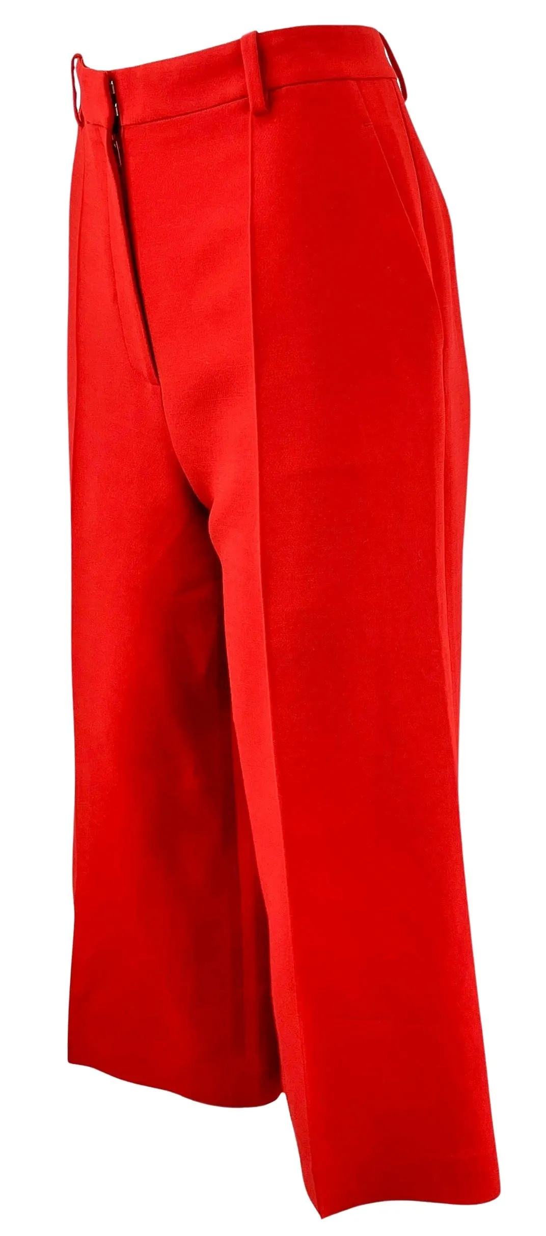 Lafayette 148 Kenmare Cropped Flared Pants in Cherry