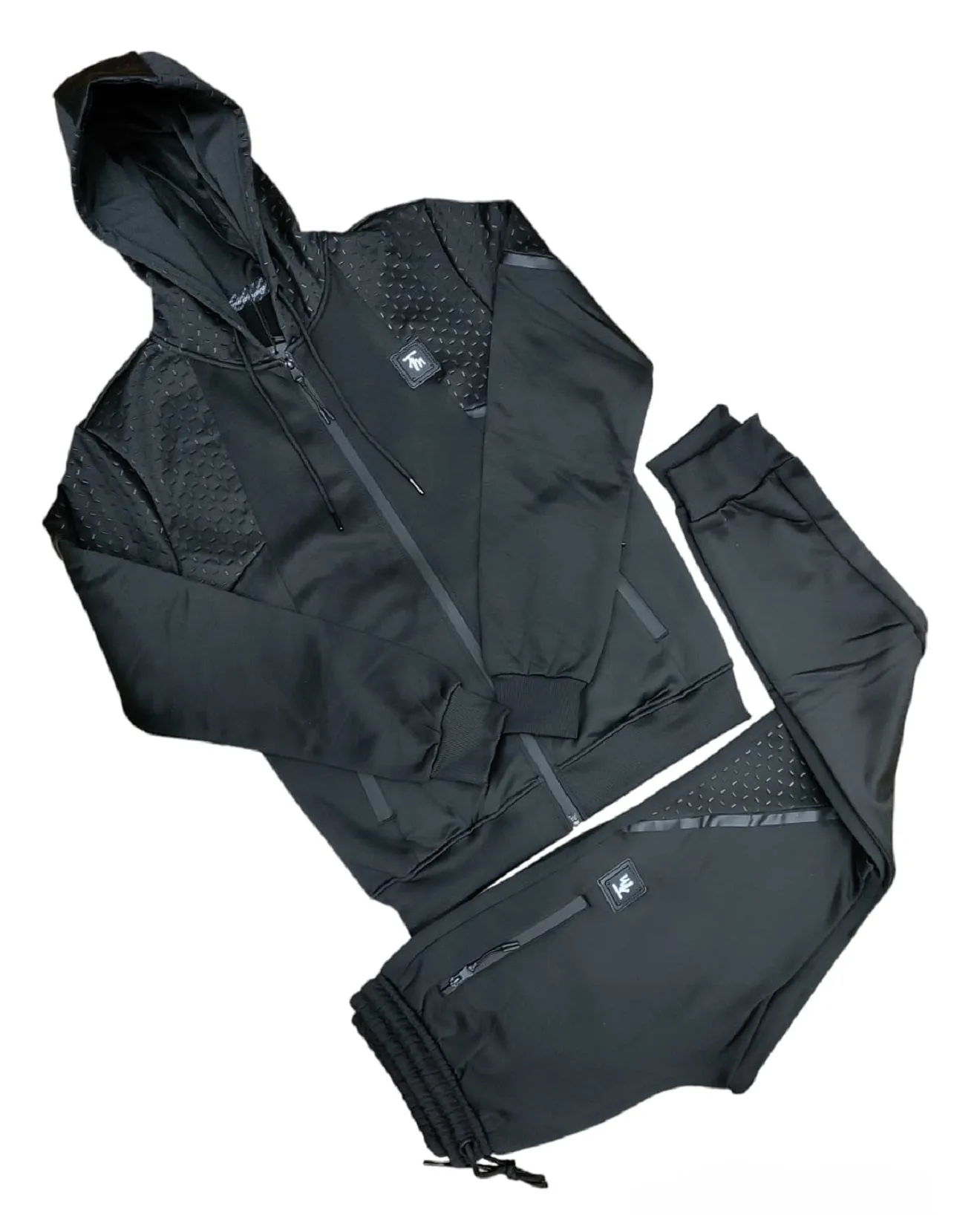 Mens Black Time Is Money Tracksuit 2 Piece Set Men Urban Hoodie & Joggers Zip Pants Matching Sweatshirts Sweatpants Hoodie & Joggers Bottoms