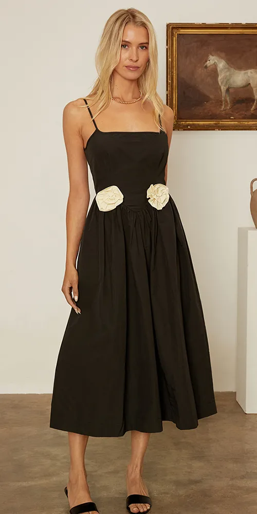 Neroni Dress Black Rosette