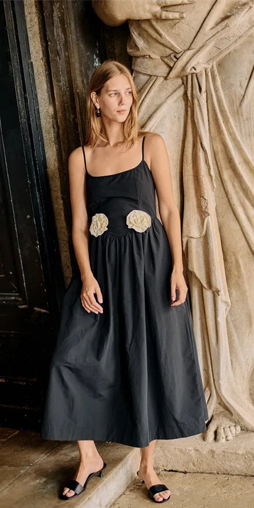 Neroni Dress Black Rosette
