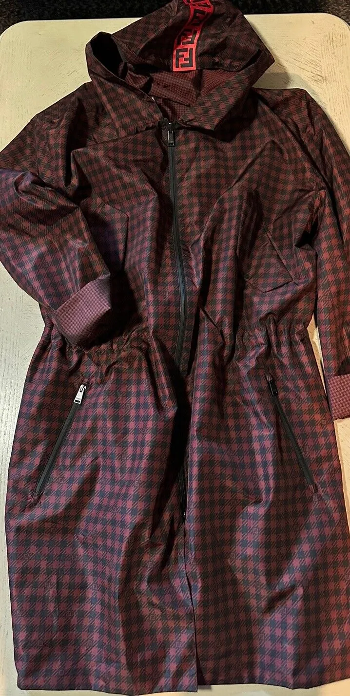 New $3290 Fendi Men’s Reversible Parka Coat Black/Red Size 40 US/50 Eu Italy