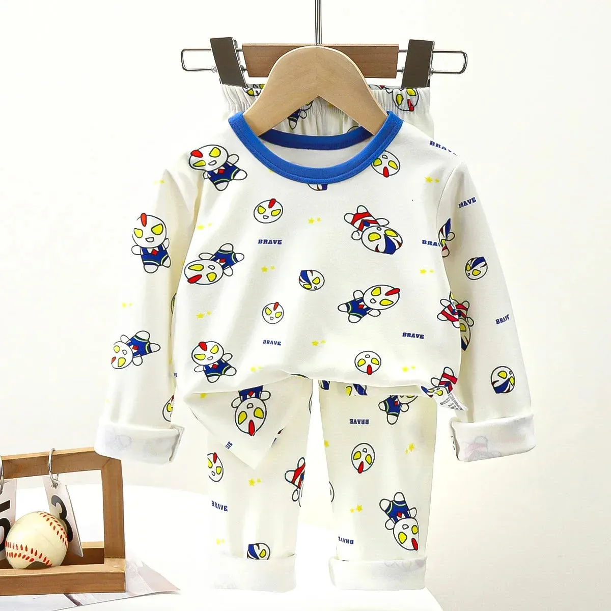 New Kids Boys Girls Pajamas Cute Cartoon Panda Long Sleeve T-Shirt Tops   Pants Baby Spring Autumn Sleepwear Clothing Sets