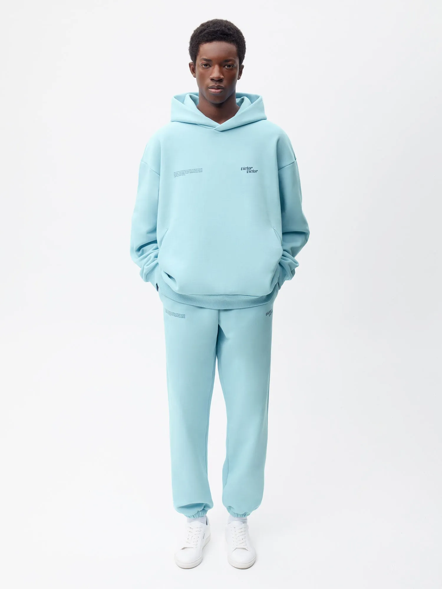 PANGAIA x Victor Victor Signature Track Pants—celestial blue