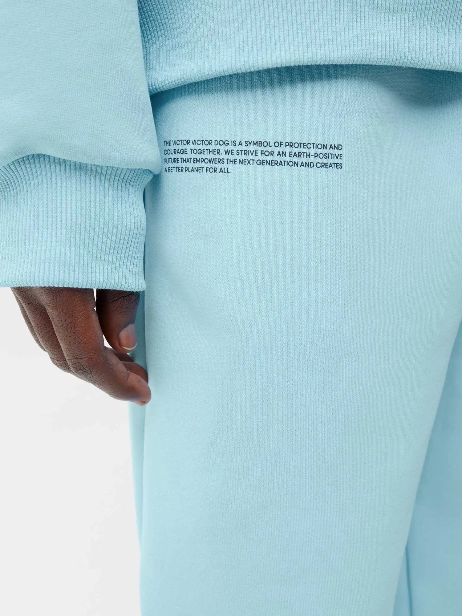 PANGAIA x Victor Victor Signature Track Pants—celestial blue