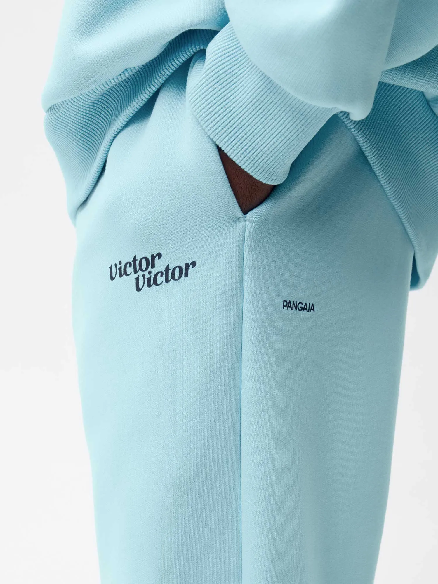 PANGAIA x Victor Victor Signature Track Pants—celestial blue