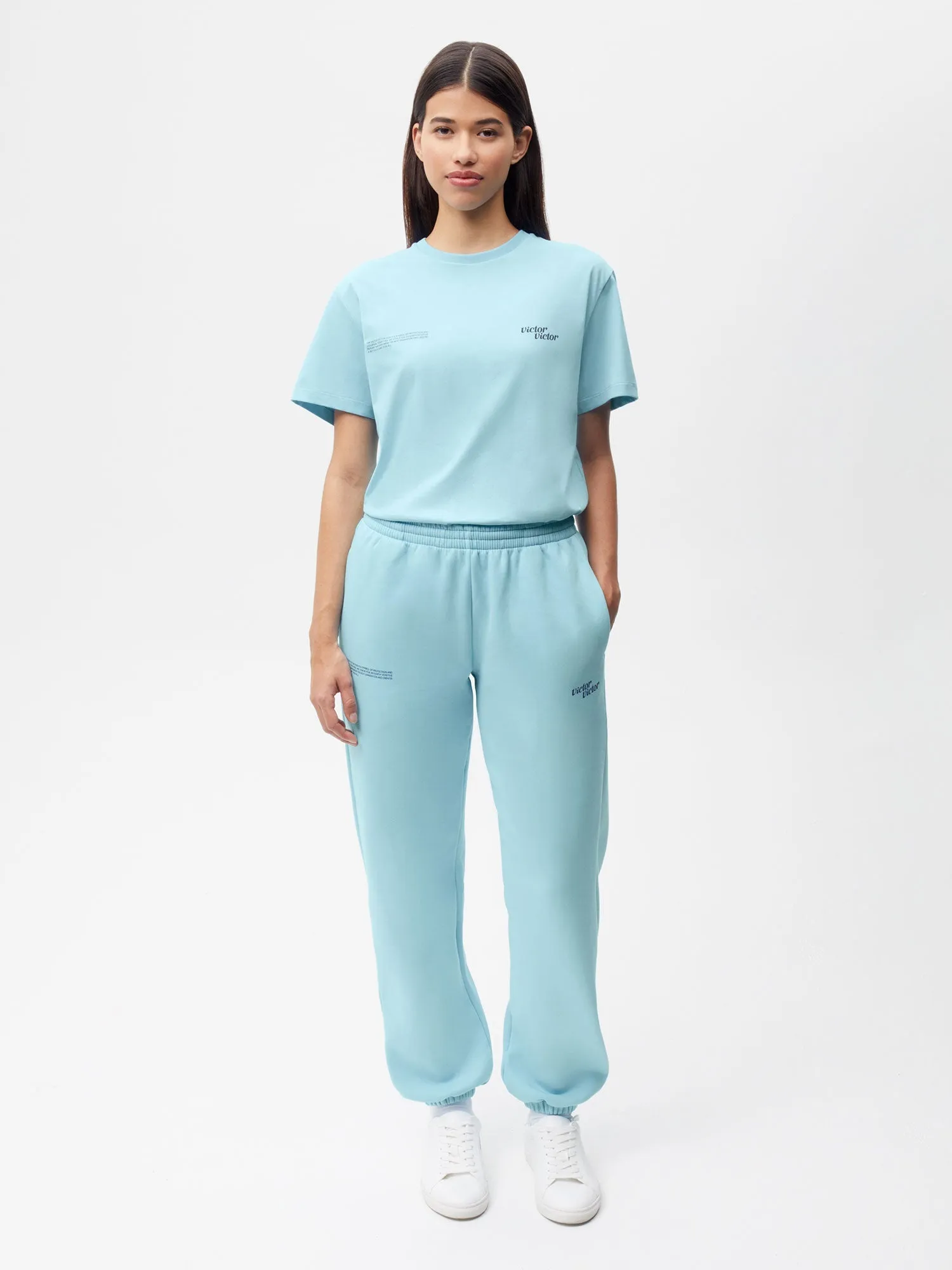 PANGAIA x Victor Victor Signature Track Pants—celestial blue