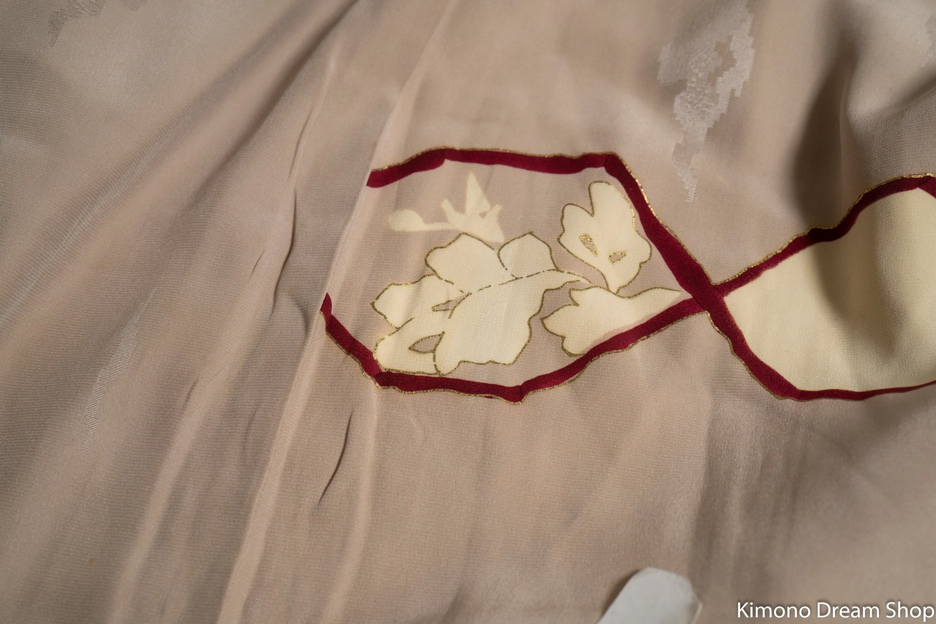 Retro 1960s Haori - Vintage Silk Kimono Jacket - Flowers and Abstract Patterns