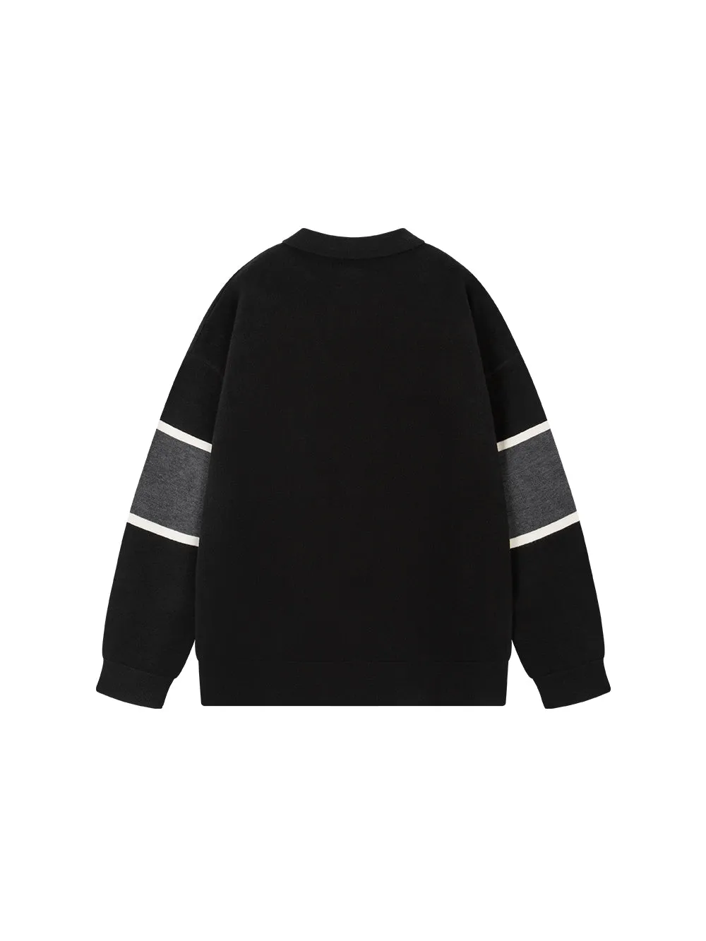 Retro Campus Knitted Polo Sweater
