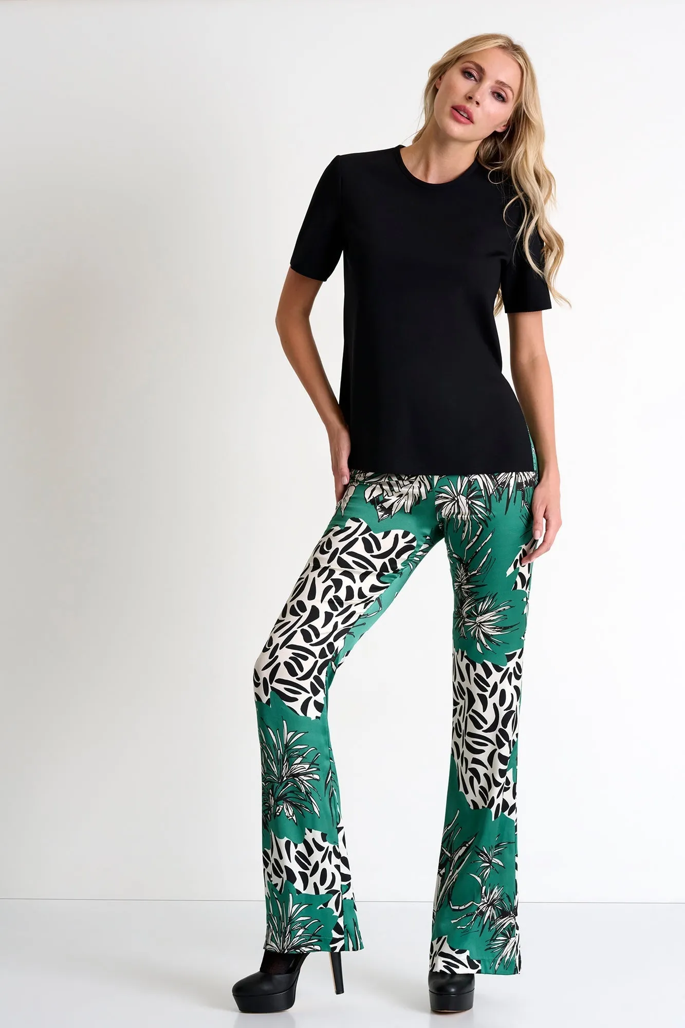 Silk Flared Trousers - 52451-53-951