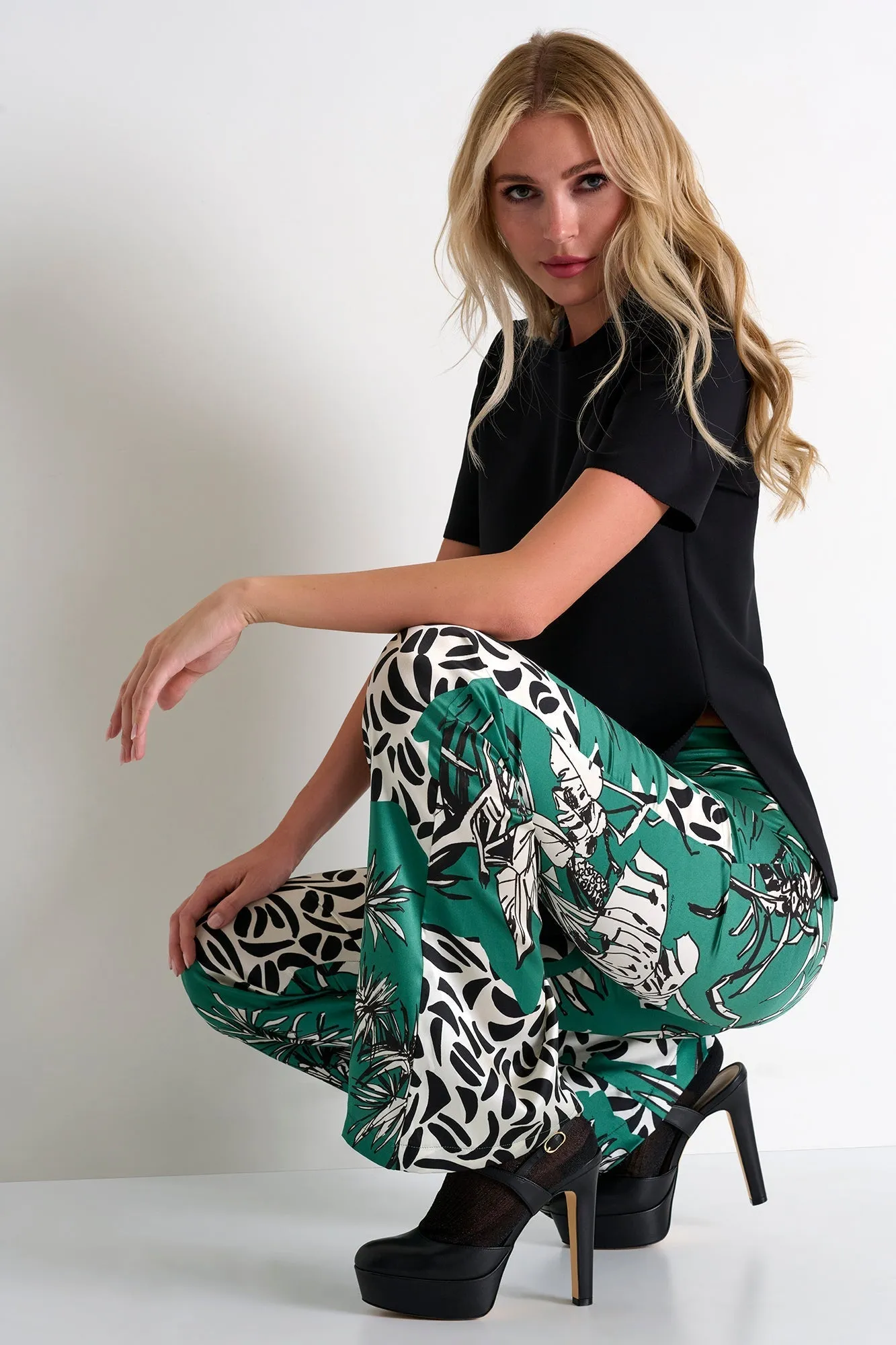 Silk Flared Trousers - 52451-53-951