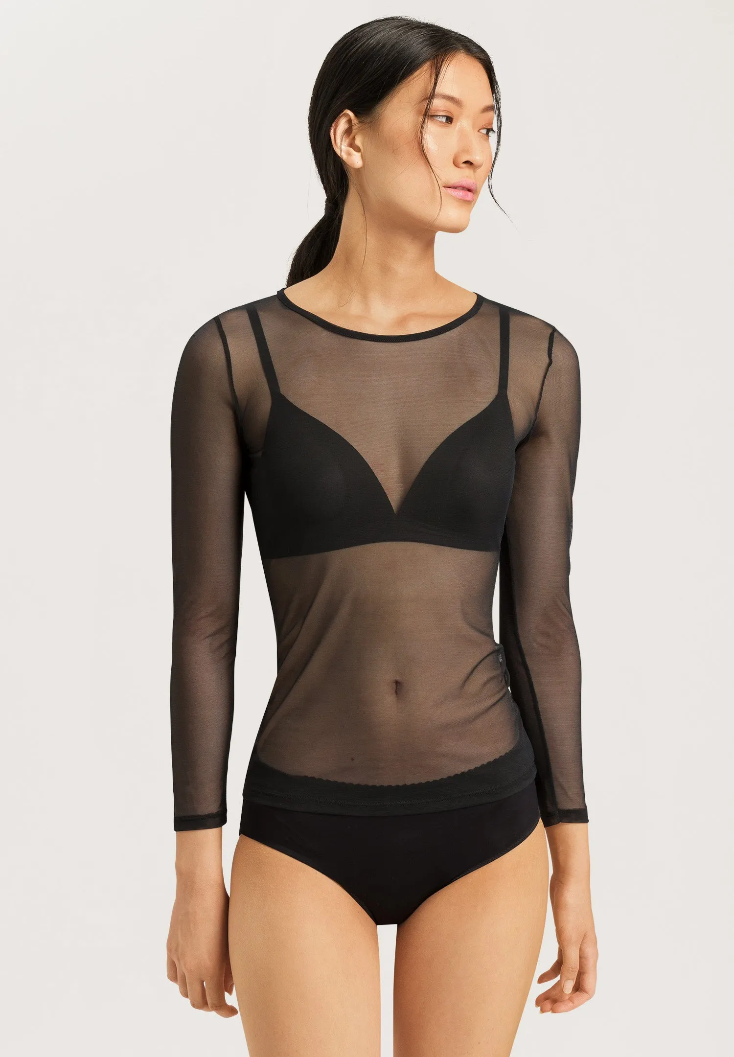 Smooth Illusion Transparent Top | Black 71298-019