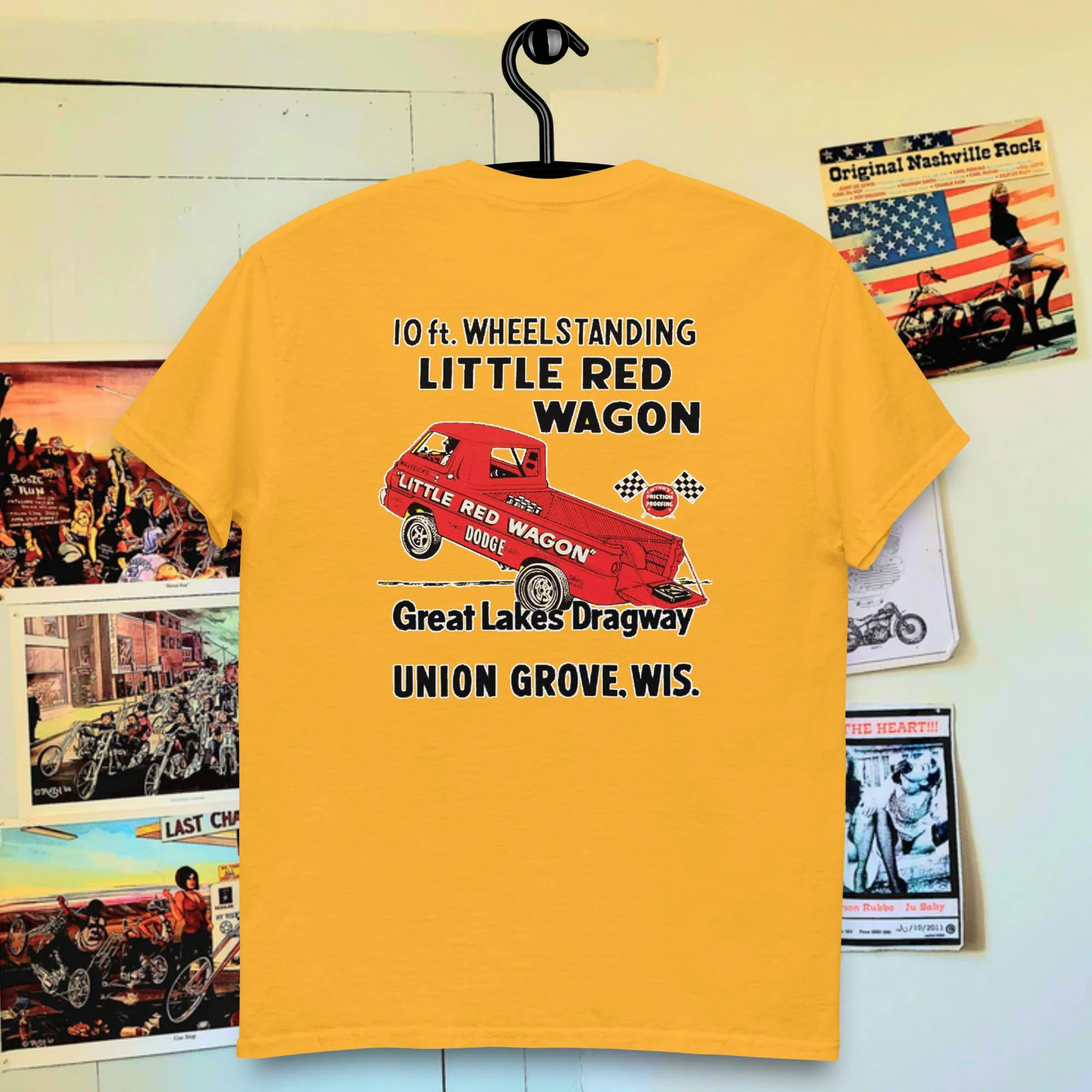 T-Shirt Little red wagon RACE DRAG DODGE