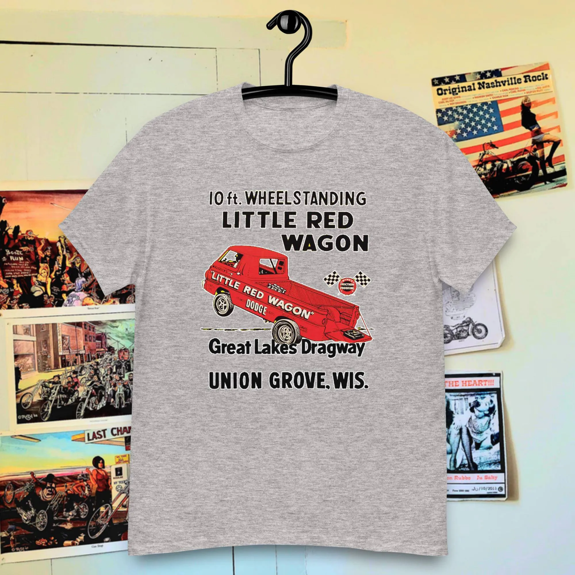 T-Shirt Little red wagon RACE DRAG DODGE