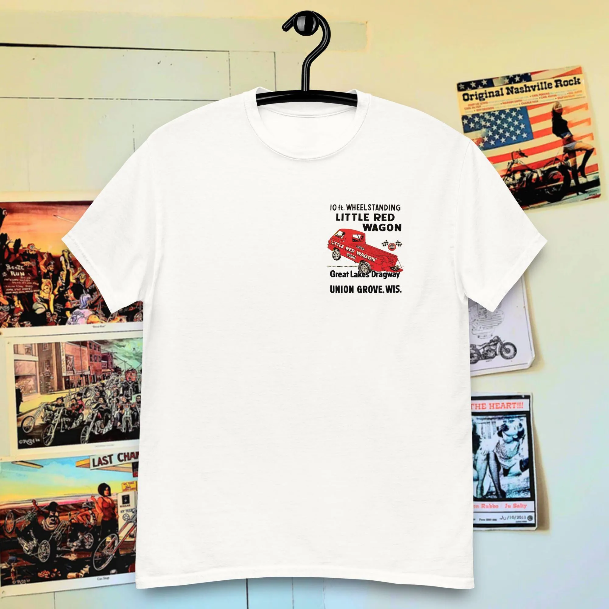 T-Shirt Little red wagon RACE DRAG DODGE