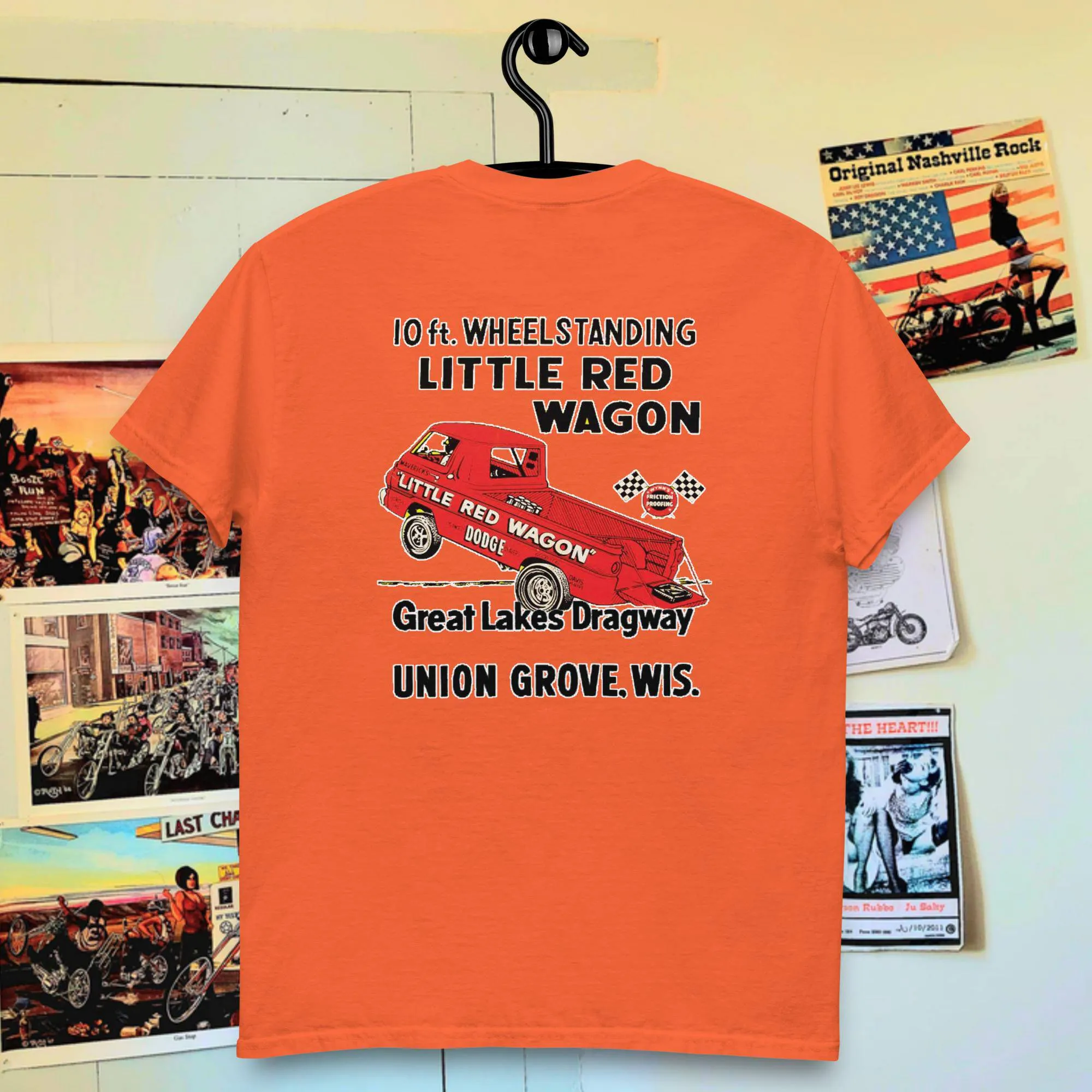 T-Shirt Little red wagon RACE DRAG DODGE