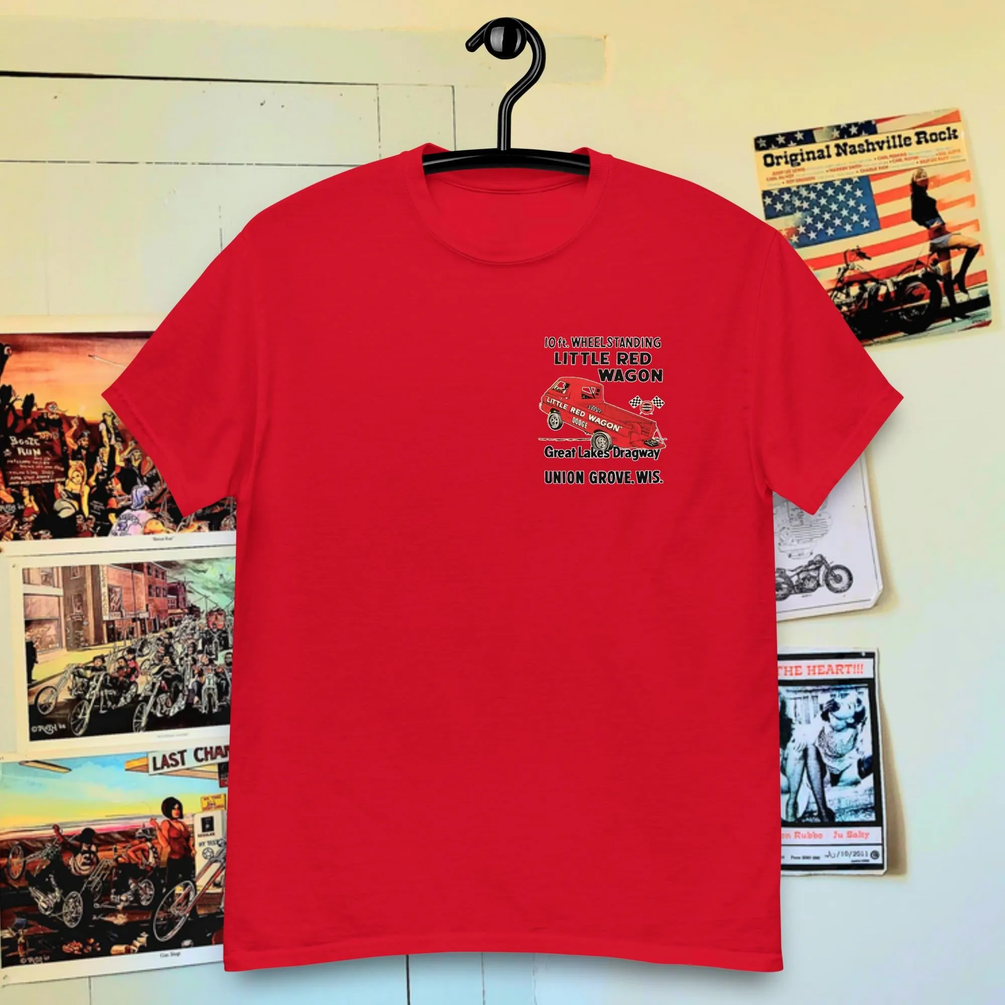 T-Shirt Little red wagon RACE DRAG DODGE