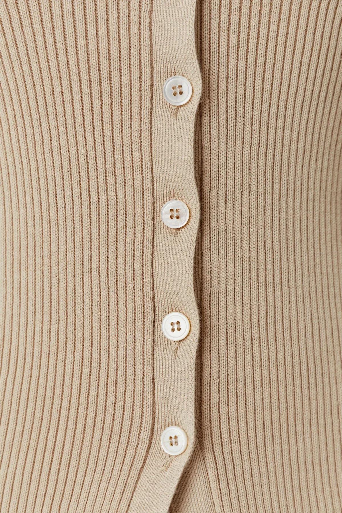 The Organic Cotton Ribbed Cardigan