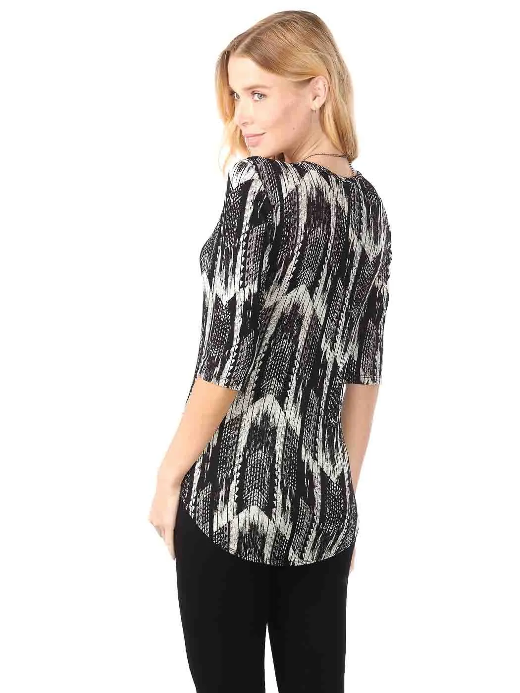 Tianello "Payson" French Knit Jacquard  "Koi" Tee