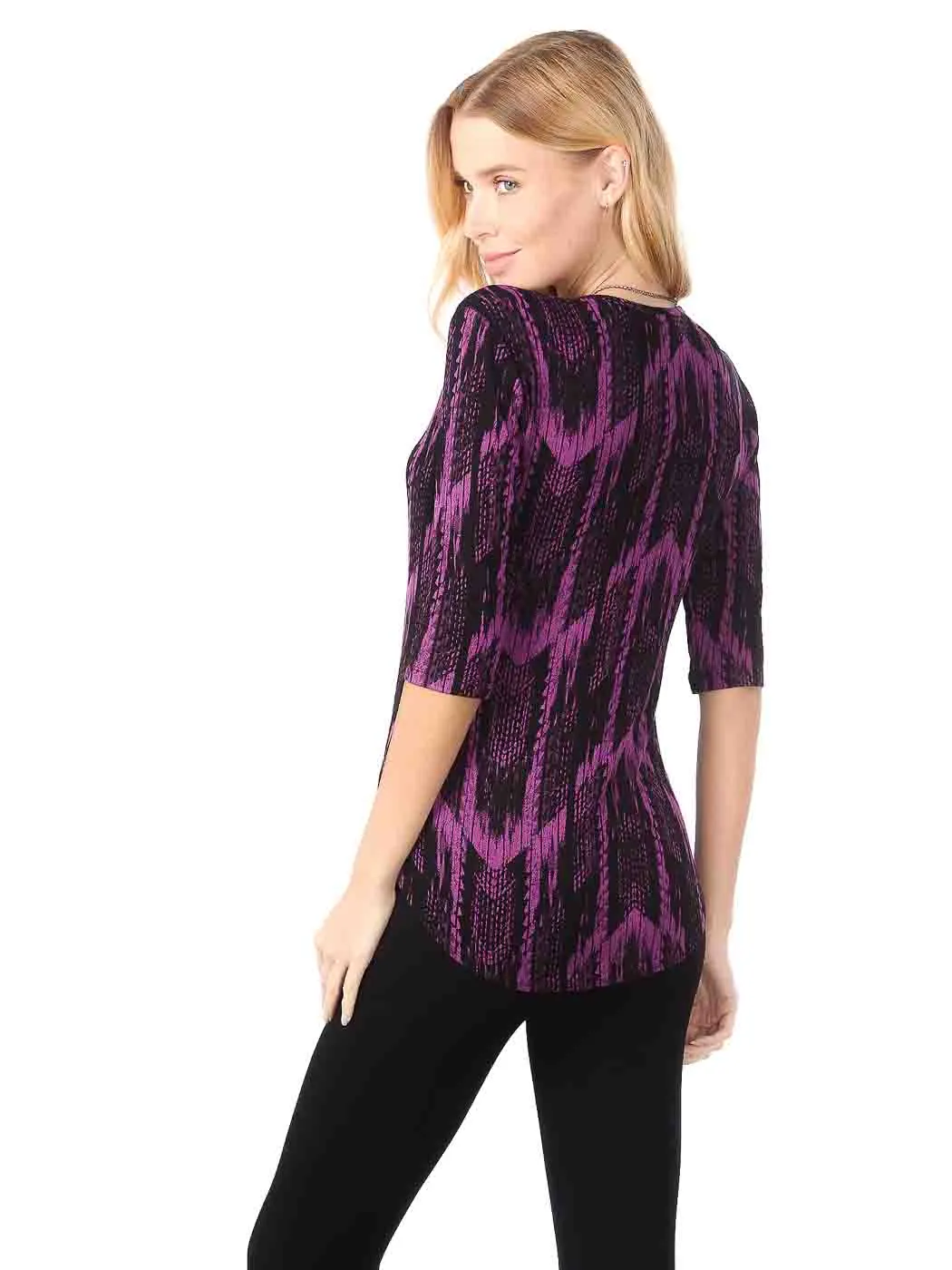 Tianello "Payson" French Knit Jacquard  "Koi" Tee