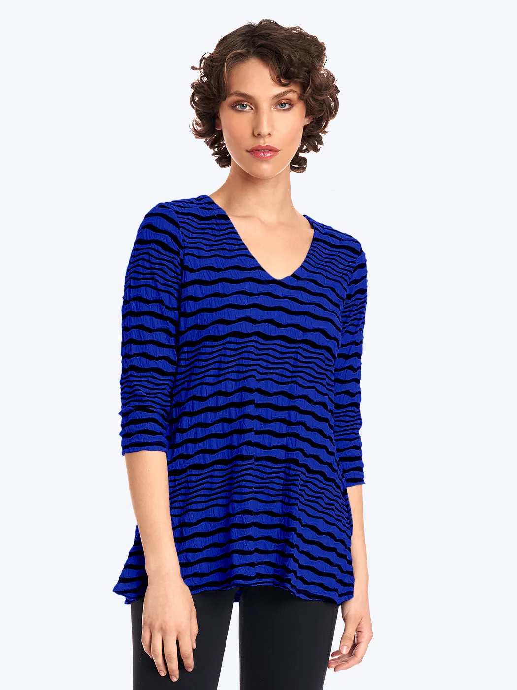 Tianello "Stripe" Knit Jersey Jacquard "Leyton" Tunic