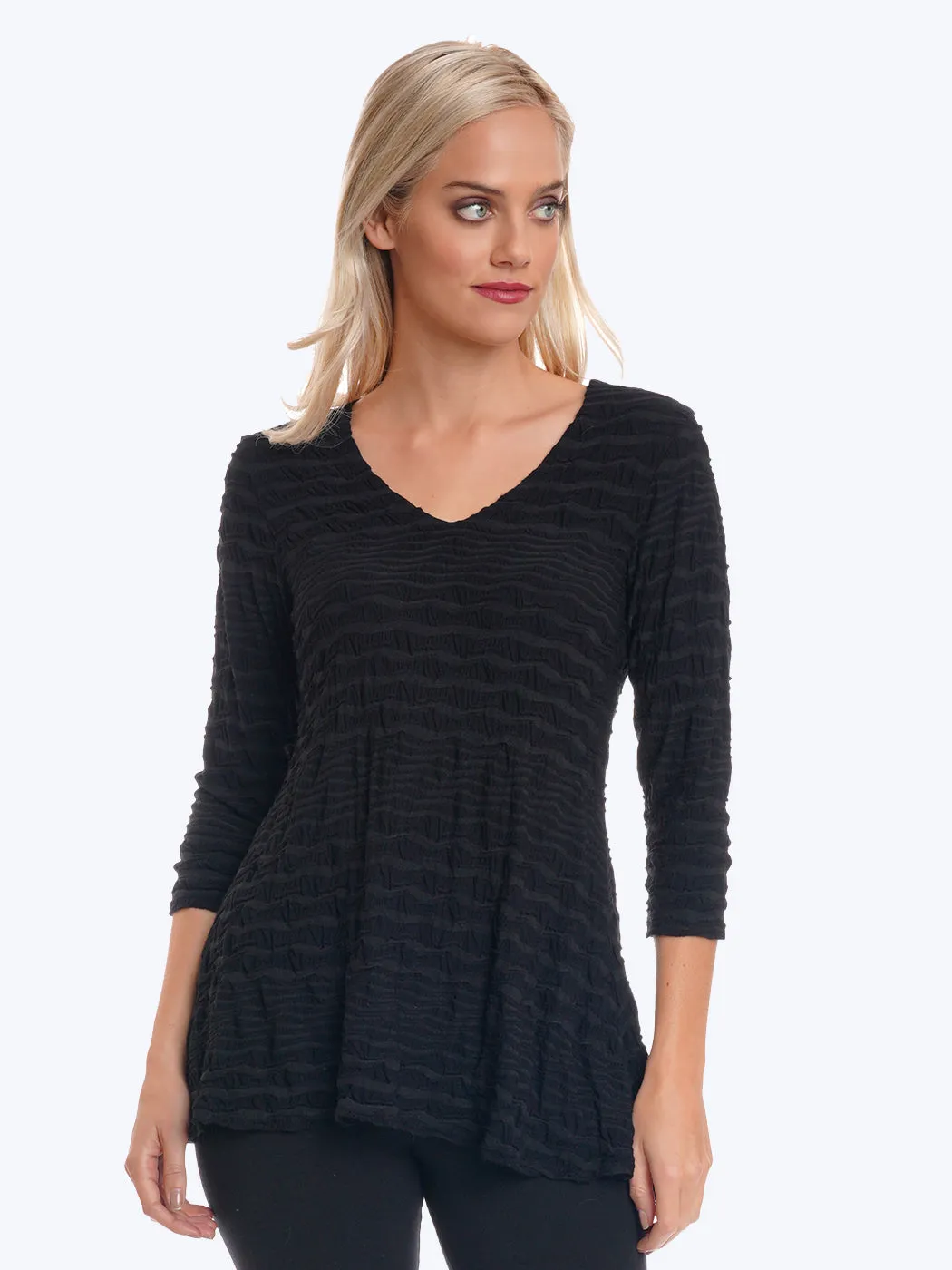 Tianello "Stripe" Knit Jersey Jacquard "Leyton" Tunic
