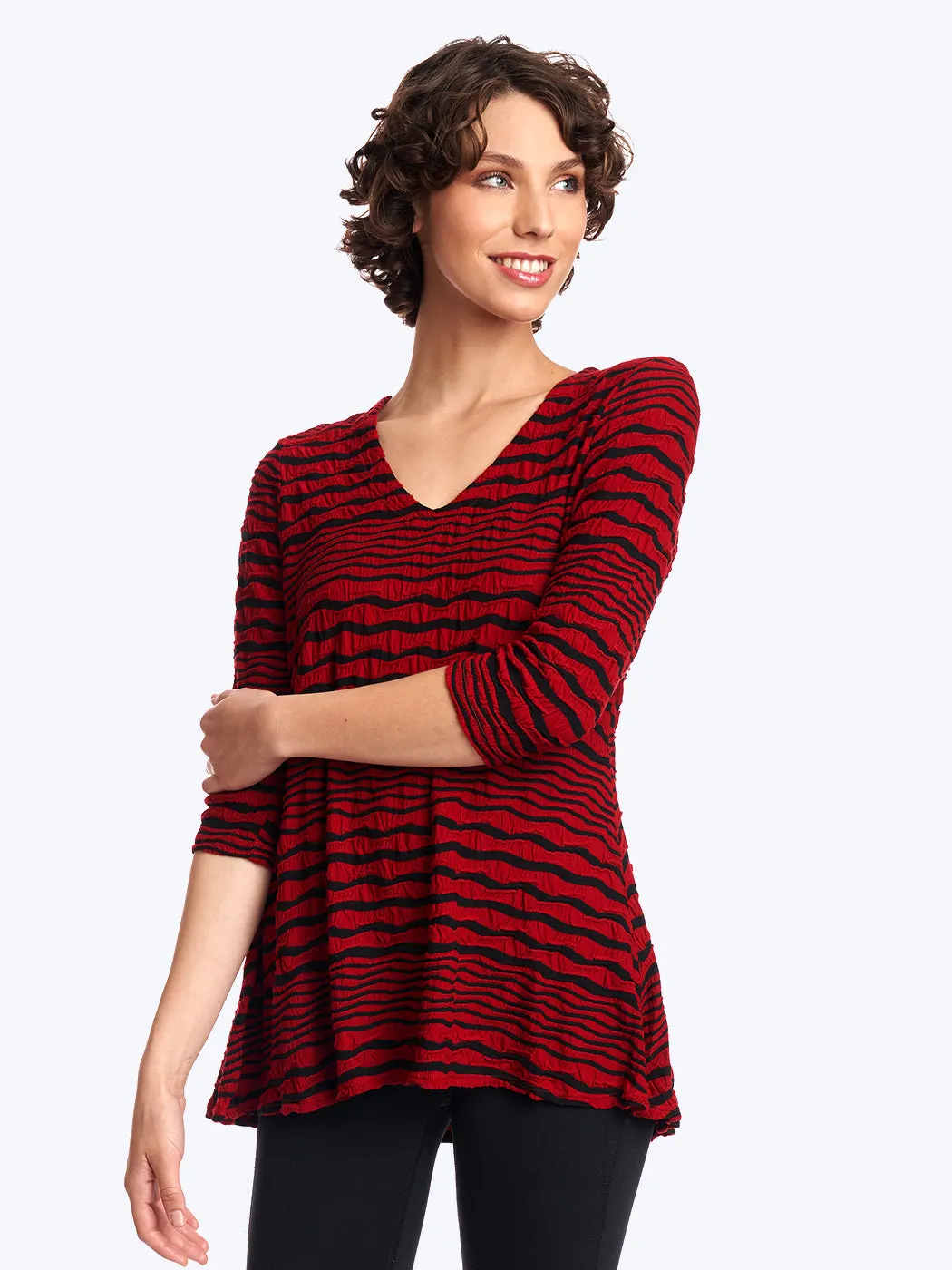 Tianello "Stripe" Knit Jersey Jacquard "Leyton" Tunic