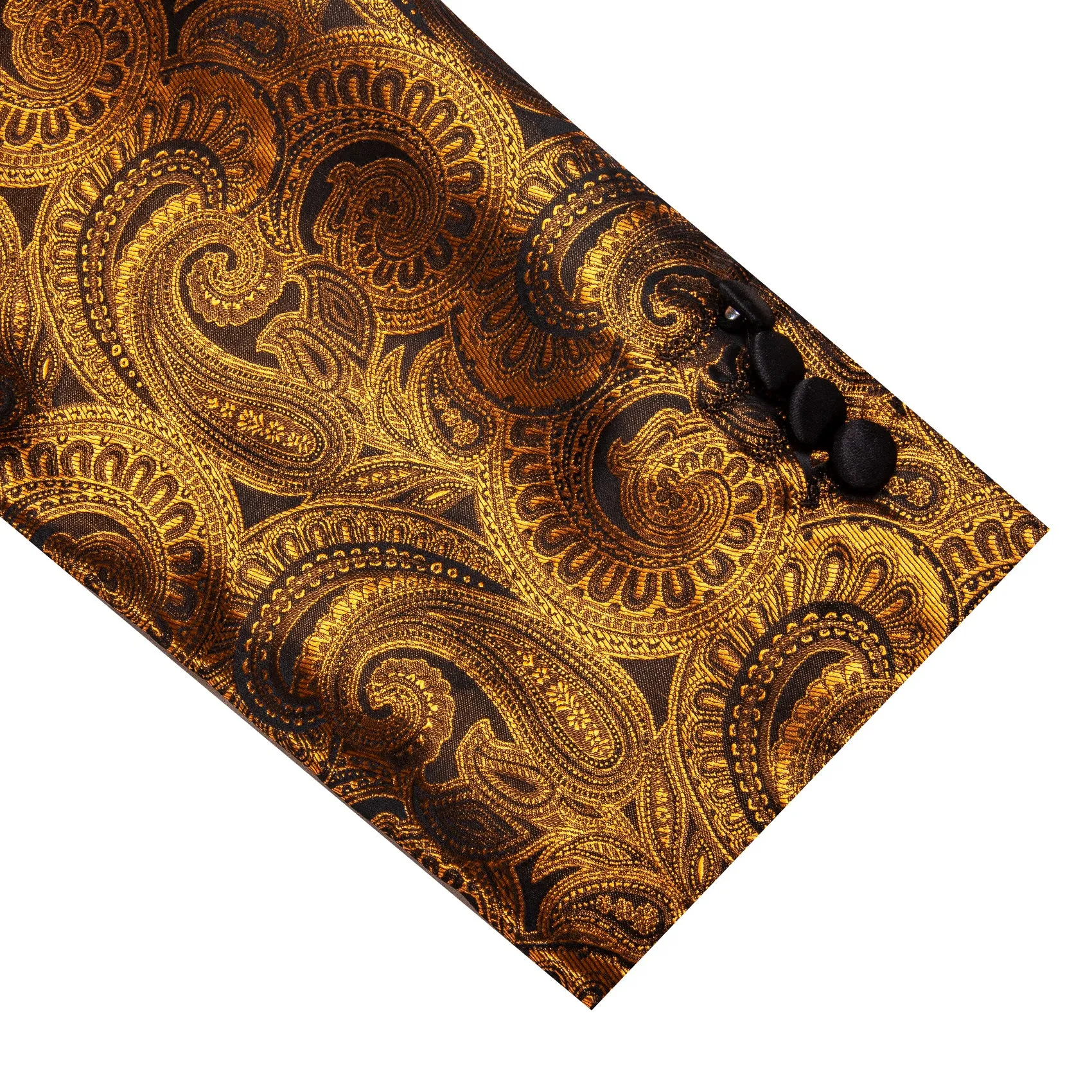 Ties2you Men's Suit Black Gold Paisley Shawl Collar Suit For Party